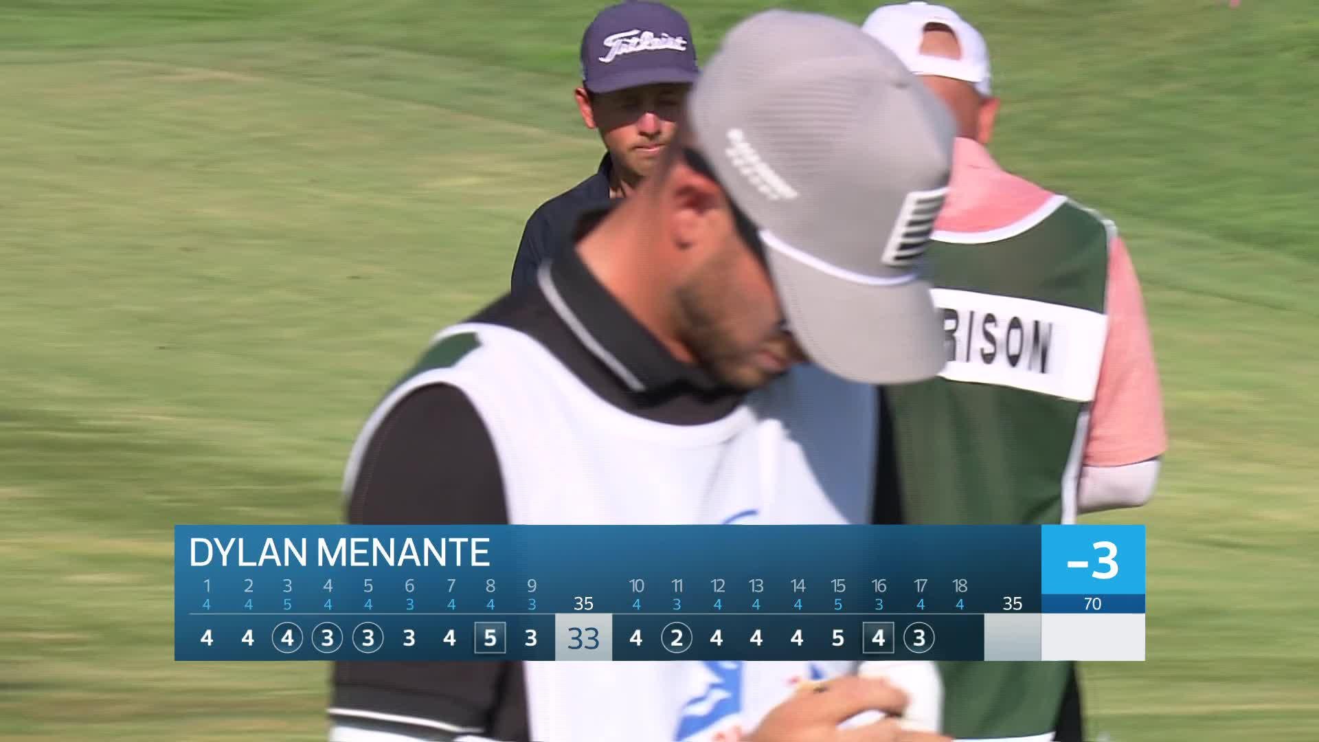 Dylan Menante makes birdie on No. 17 at Utah Championship
