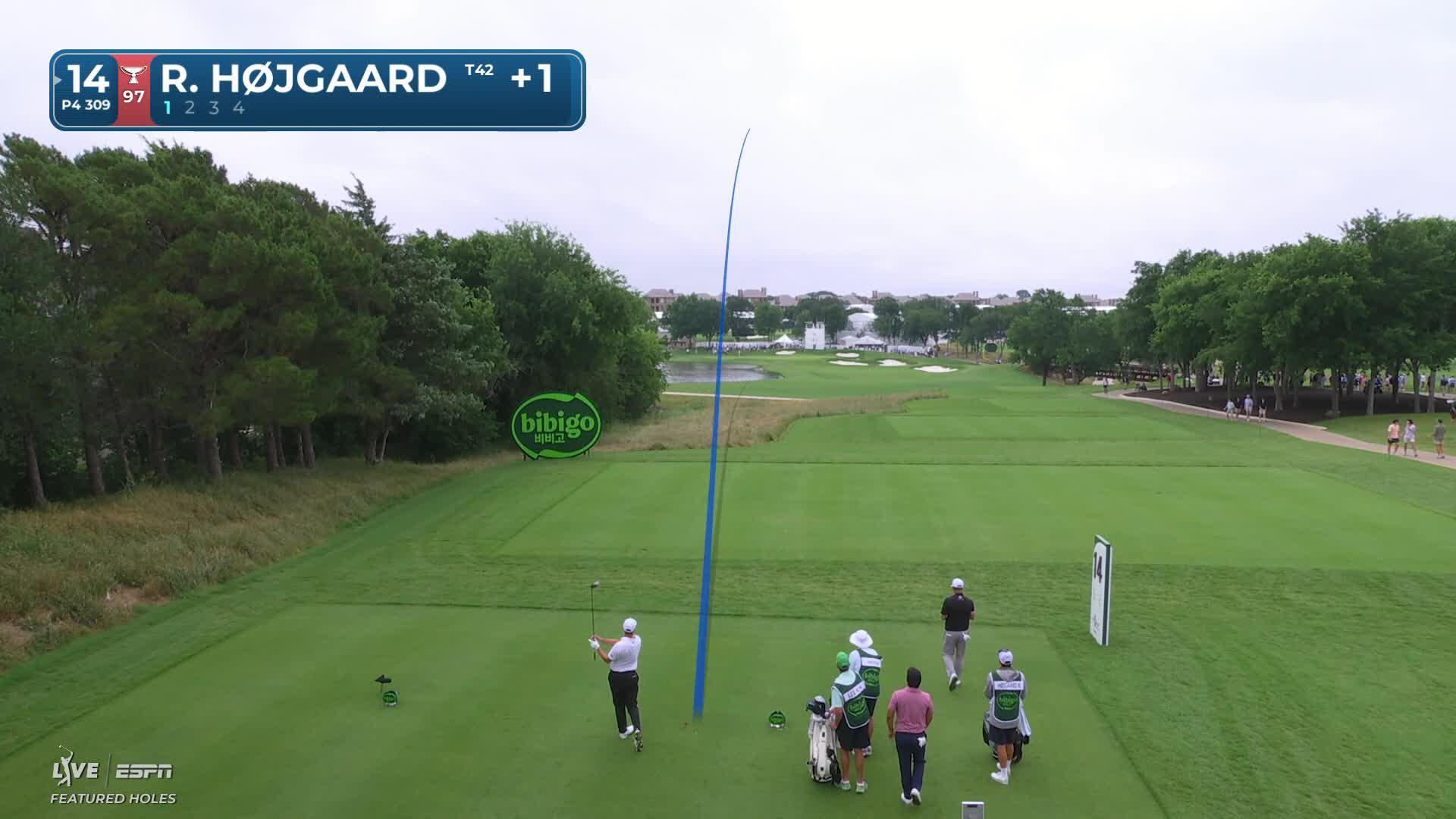 Rasmus Højgaard makes birdie on No. 14 at THE CJ CUP
