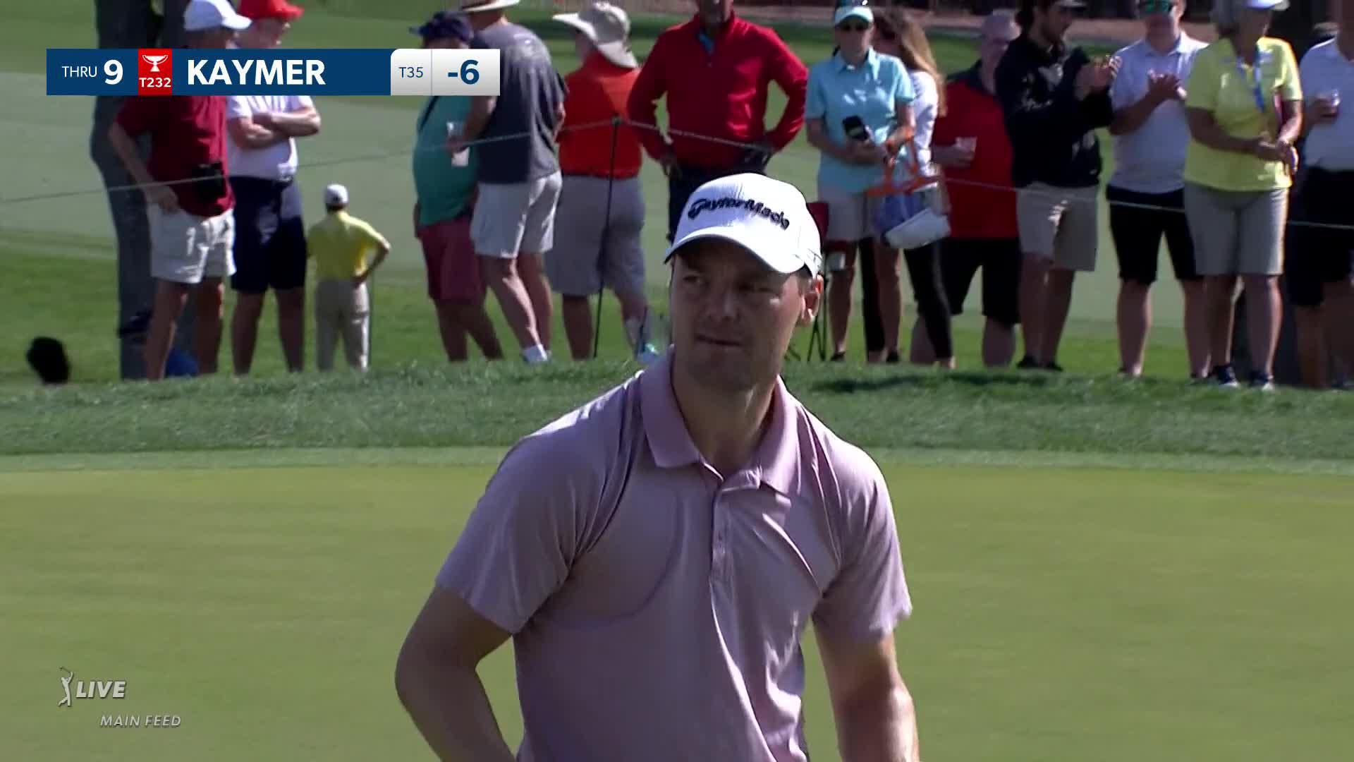 Martin Kaymer throws a dart to set up birdie at Valspar