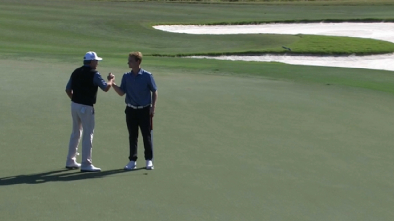 Greg Price birdies No. 8 at PNC Father/Son