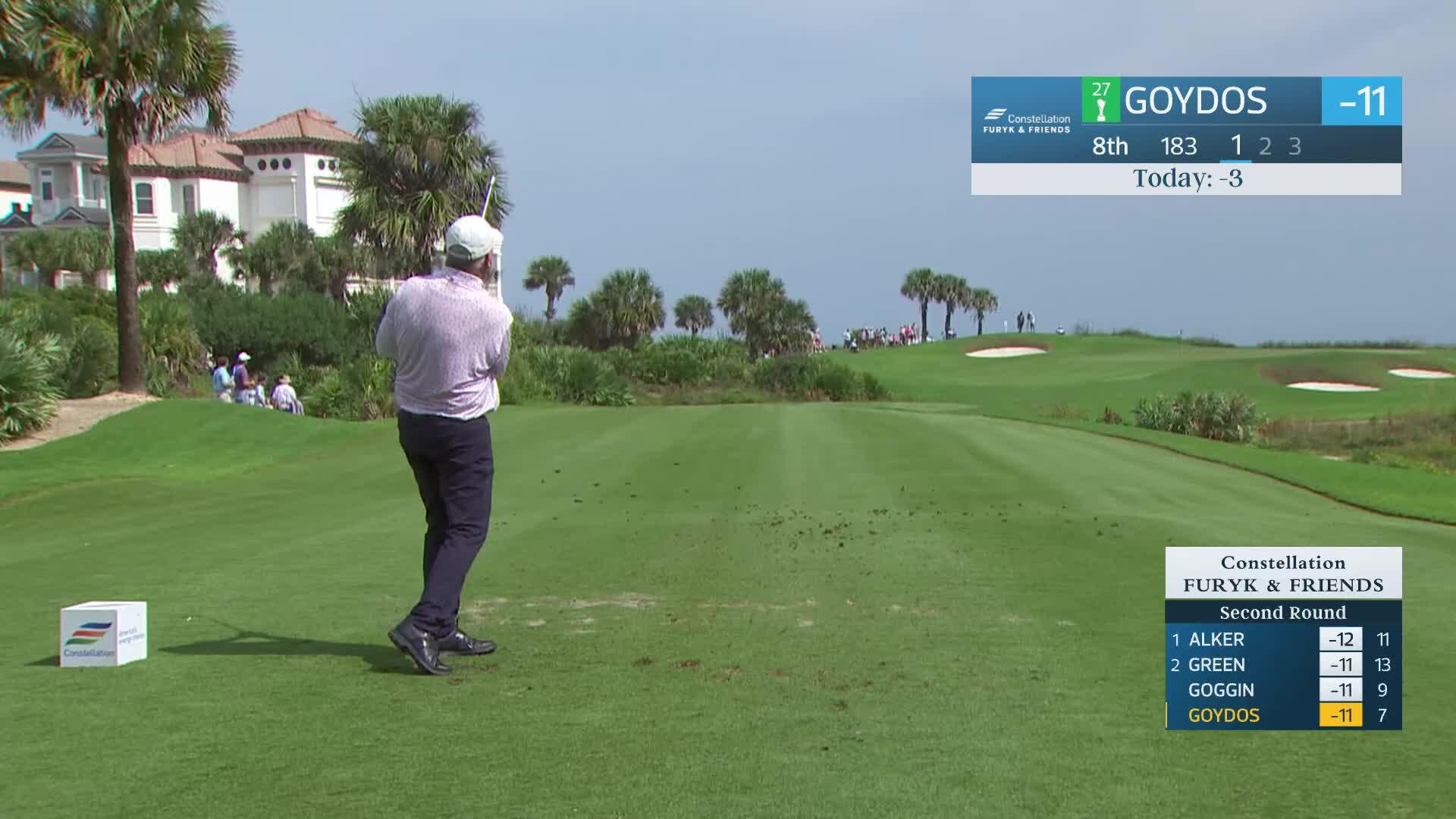 Paul Goydos makes birdie on No. 8 at Constellation FURYK & FRIENDS