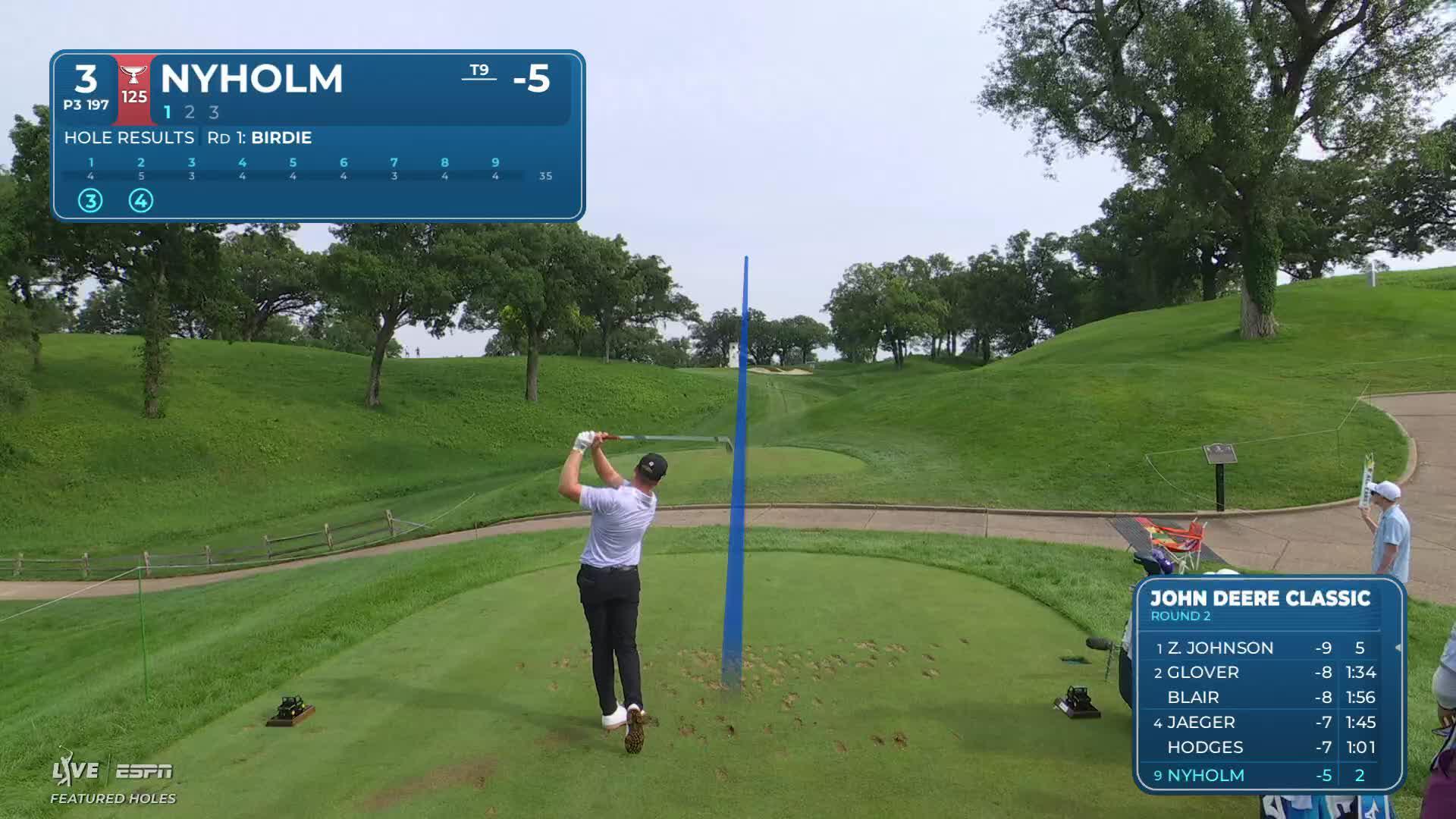 Pontus Nyholm hits tee shot to 15 feet, sets up birdie on No. 3 at John Deere