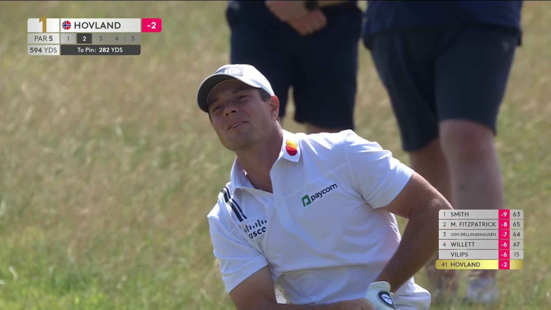 Viktor Hovland sinks 6-foot putt for birdie on No. 1 at Genesis Scottish Open