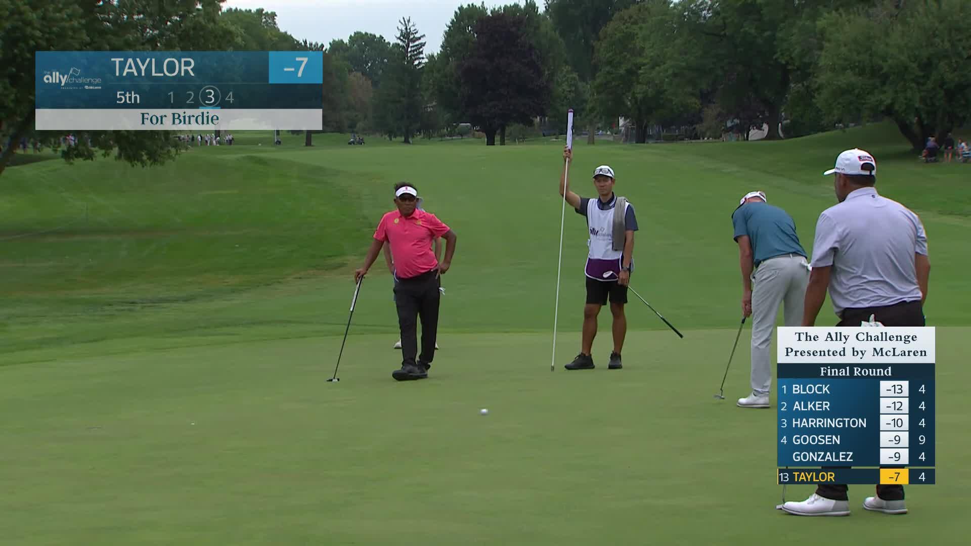 Vaughn Taylor makes birdie on No. 5 at The Ally Challenge