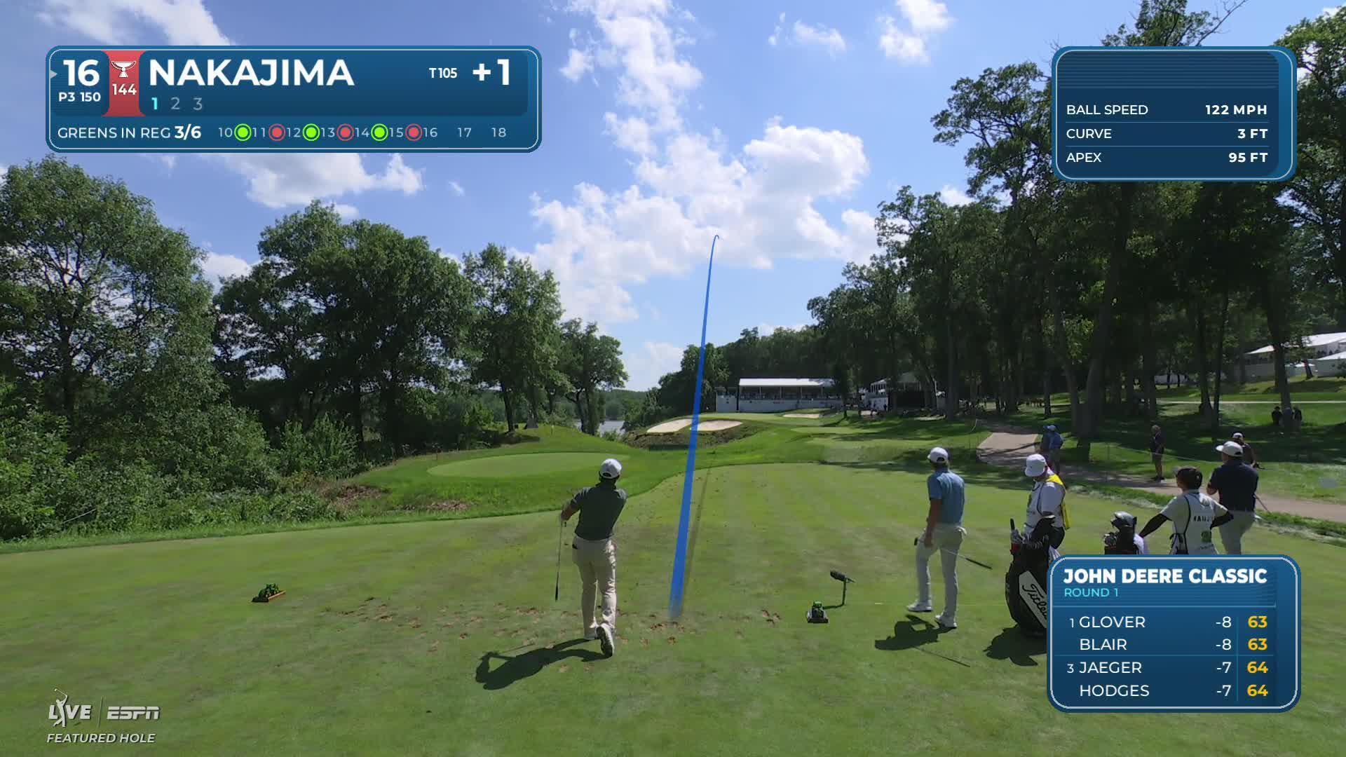 Keita Nakajima sinks 24-foot birdie putt on No. 16 at John Deere