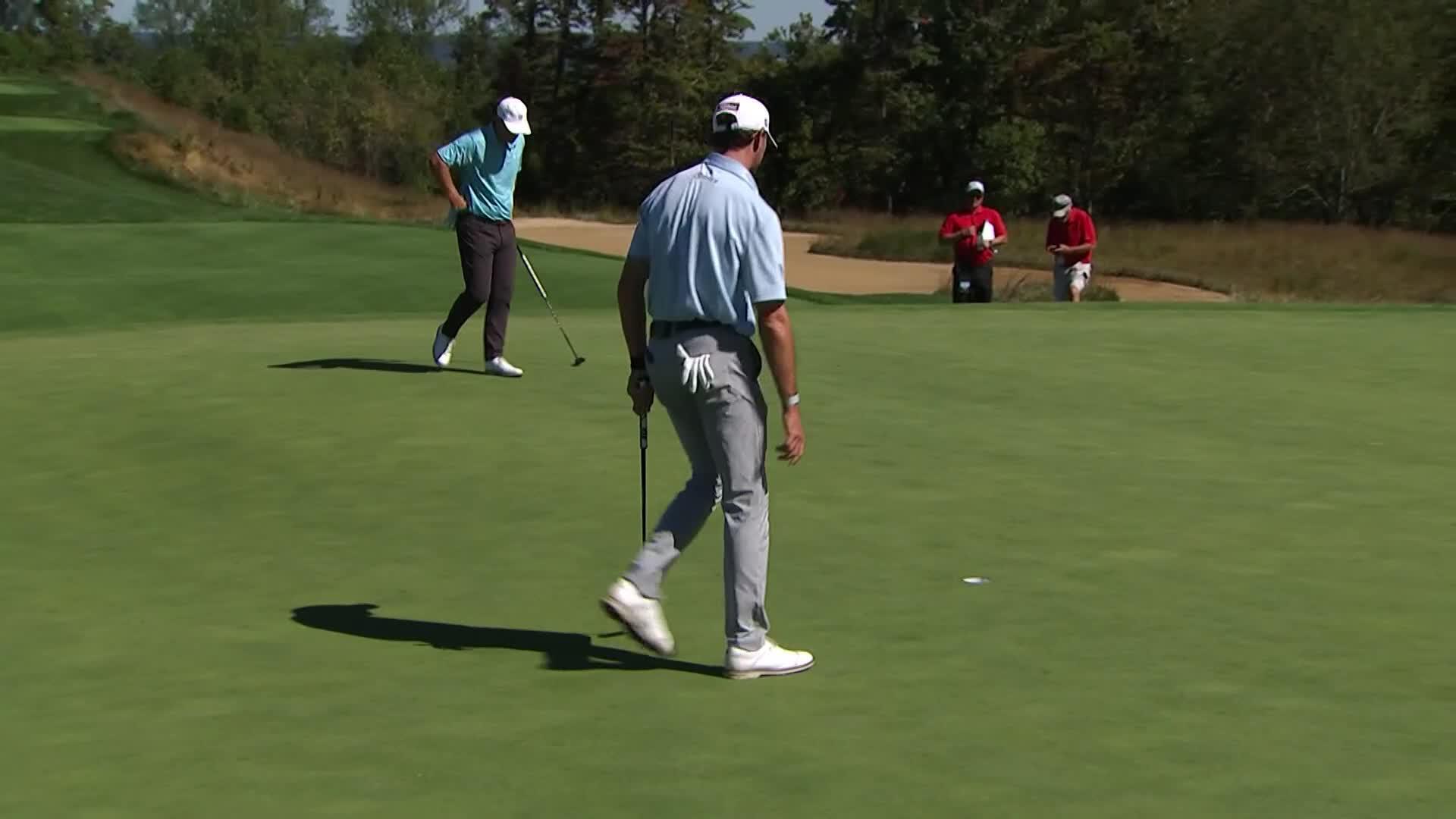 Carter Jenkins drains birdie putt at Korn Ferry Tour Champ