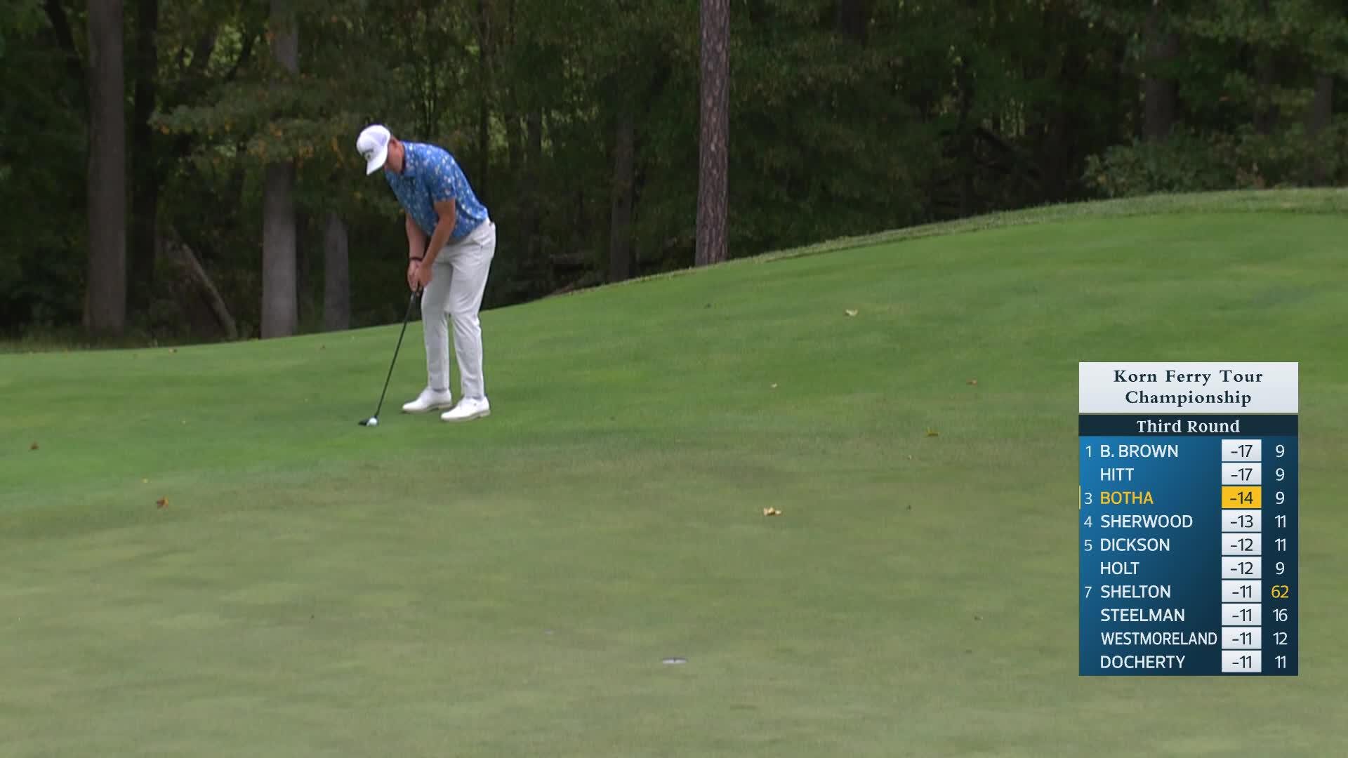 Barend Botha makes birdie on No. 10 at Korn Ferry Tour Champ