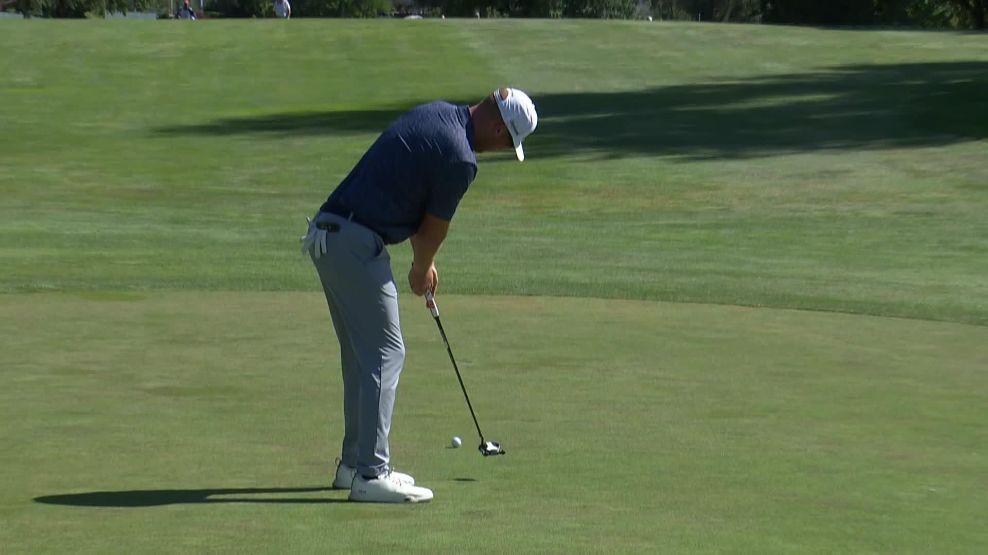 Ian Holt makes birdie on No. 4 at Utah Championship