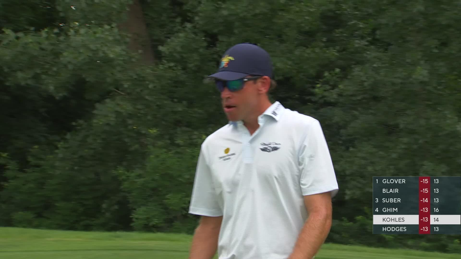 Ben Kohles gets up-and-down from 173 yards for birdie on No. 15 at John Deere