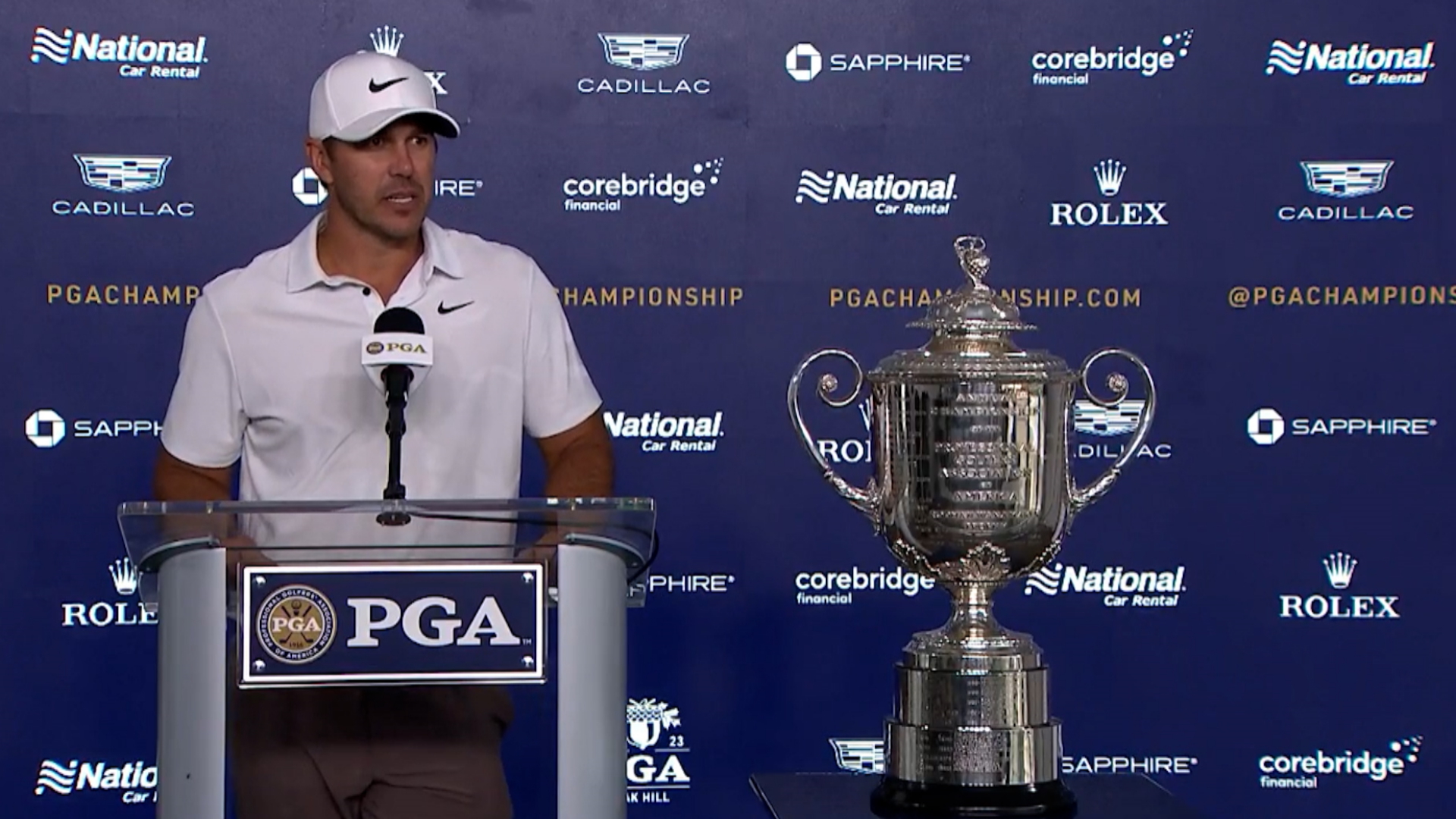 Brooks Koepka’s interview after winning the PGA Championship