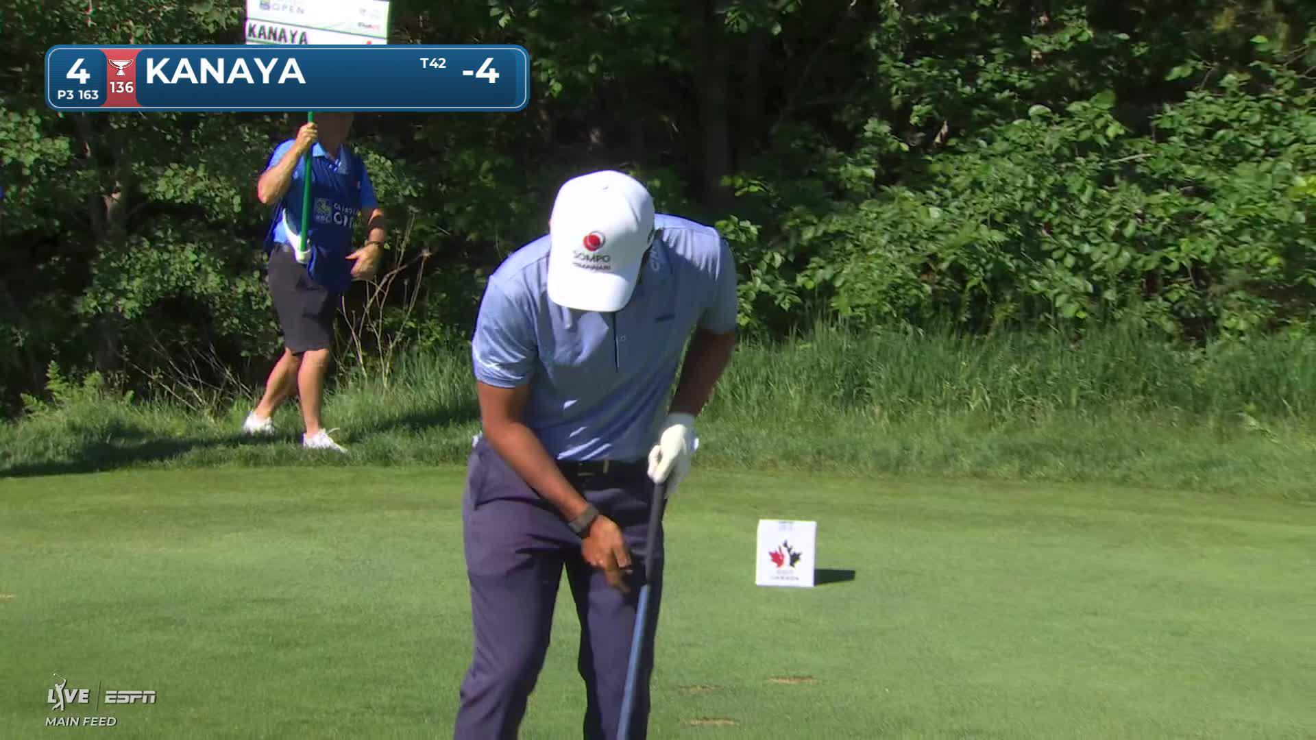 Takumi Kanaya sinks 20-foot birdie putt on No. 4 at RBC Canadian