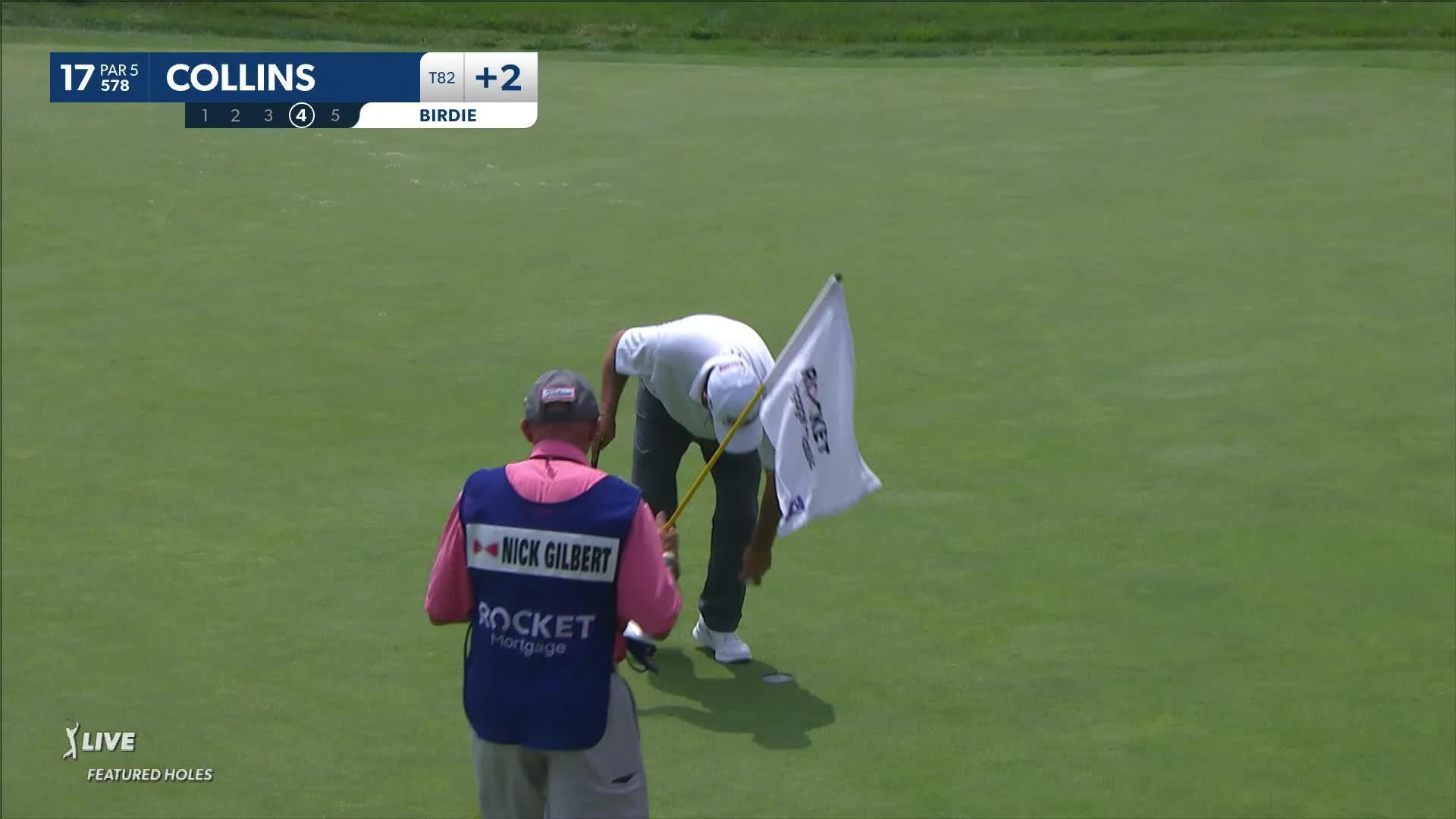 Chad Collins makes birdie putt at Rocket Mortgage