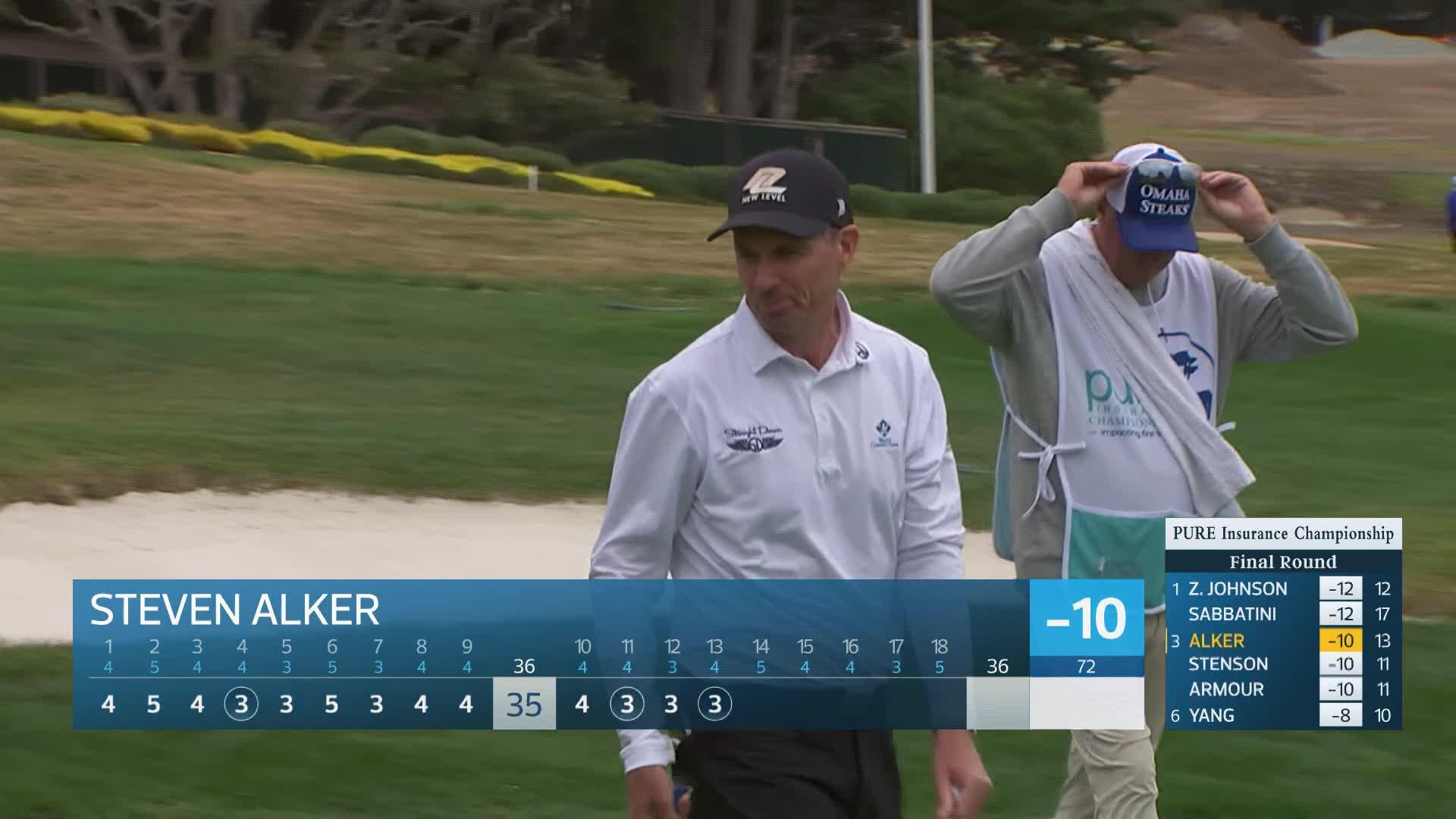Steven Alker makes birdie putt on No. 13 at PURE Insurance Championship