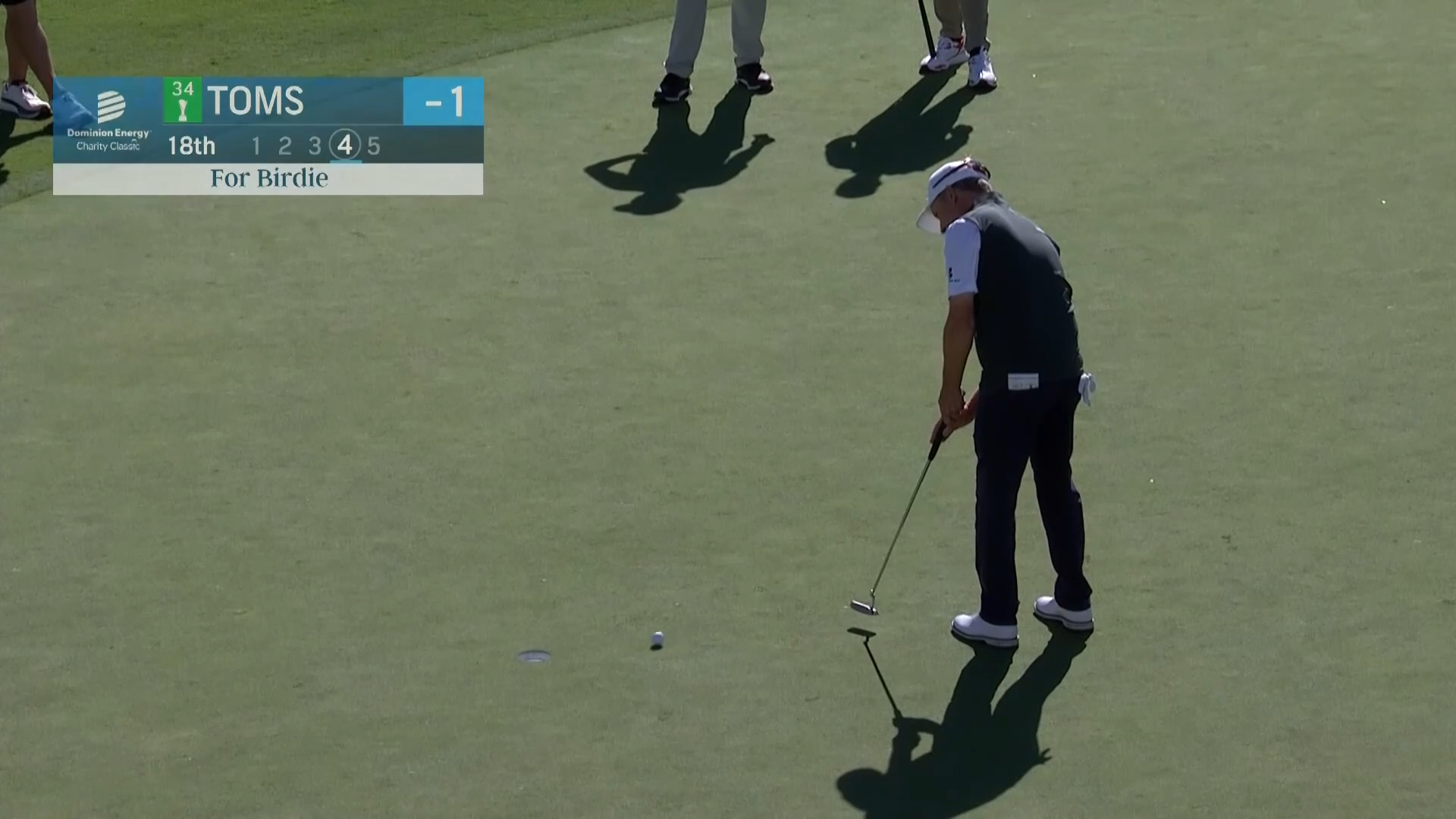 David Toms' excellent approach sets up birdie at Dominion