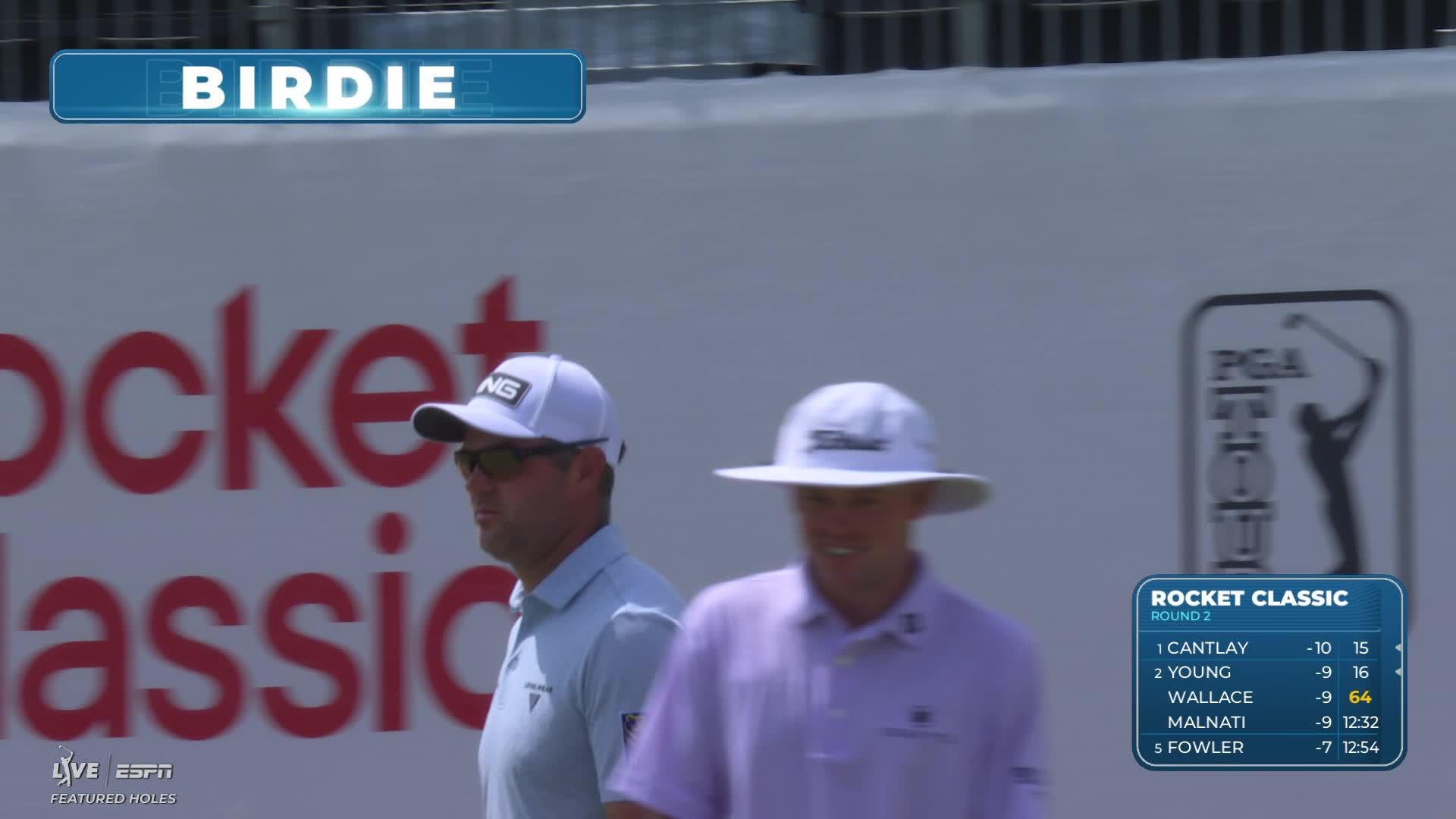 Corey Conners sinks 56-foot birdie putt on No. 17 at Rocket Classic