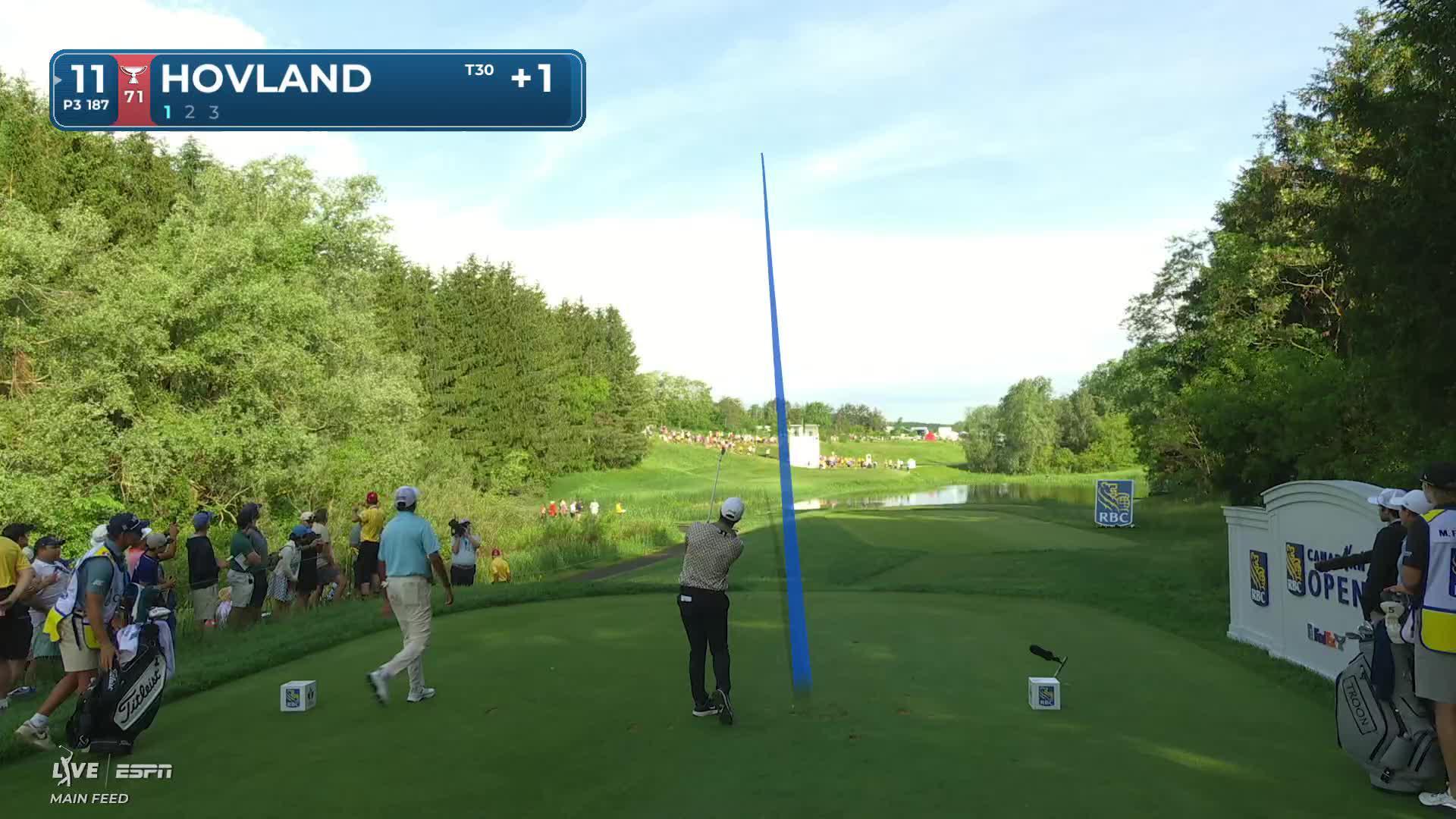 Viktor Hovland hits tee shot to 5 feet, sets up birdie on No. 11 at RBC Canadian