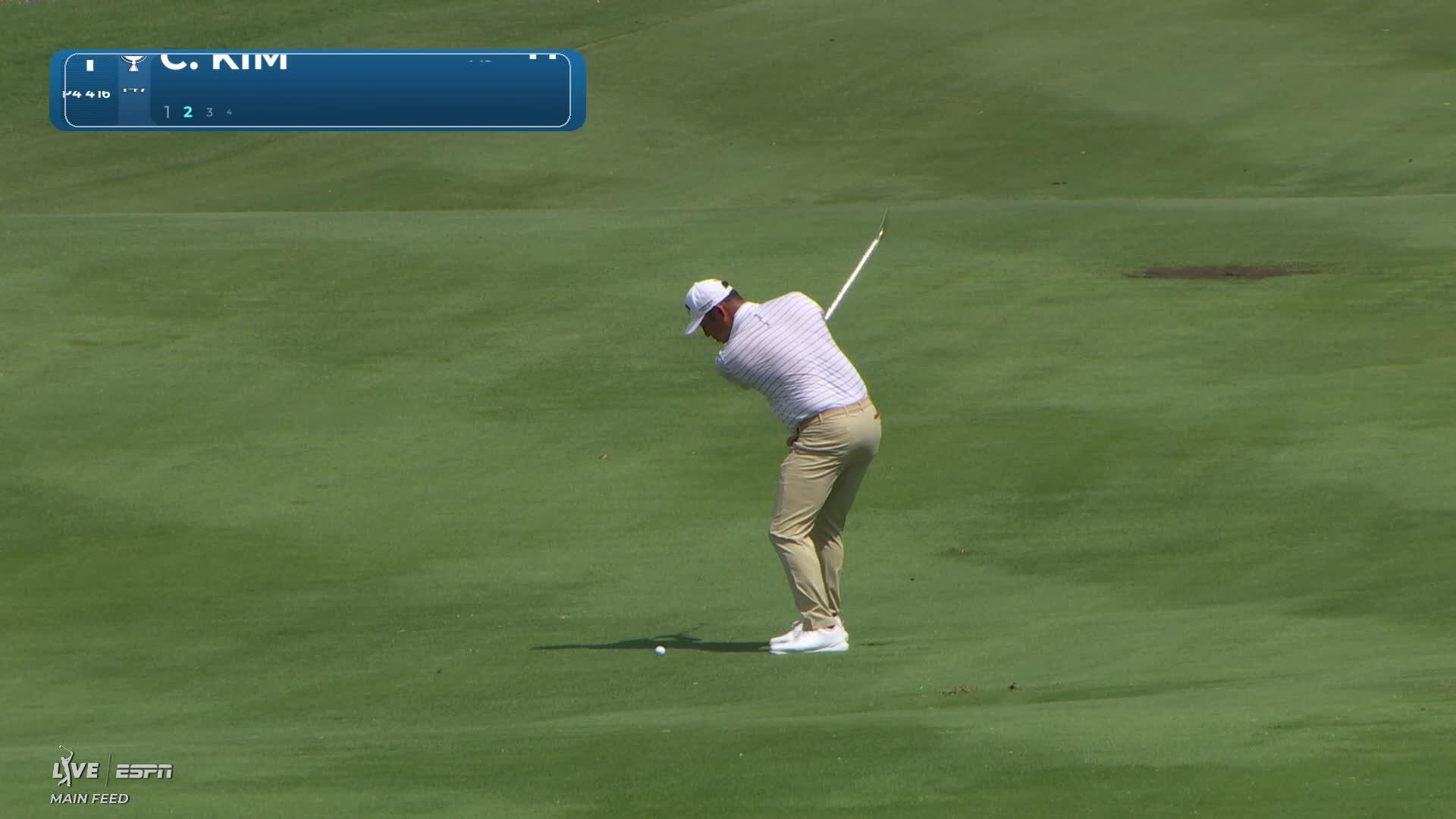 Chan Kim's 143-yard approach sets up birdie on No. 1 at THE CJ CUP