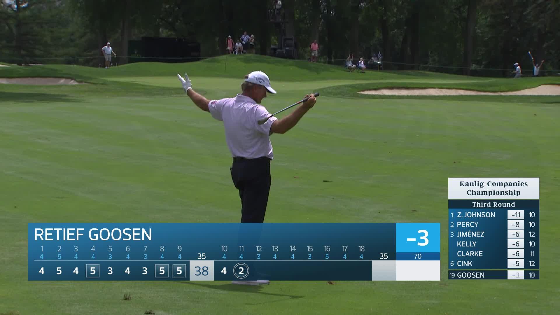 Retief Goosen makes Eagle on No. 11 at Kaulig Companies Championship