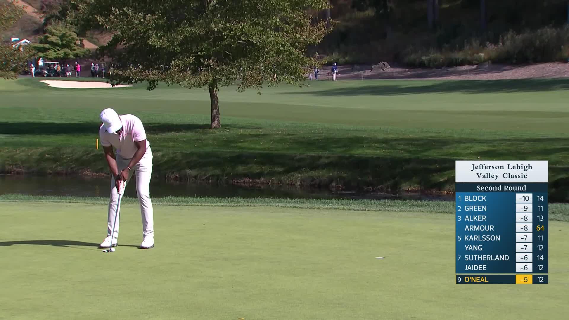 Timothy O'Neal makes birdie on No. 13 at Jefferson Lehigh Valley Classic