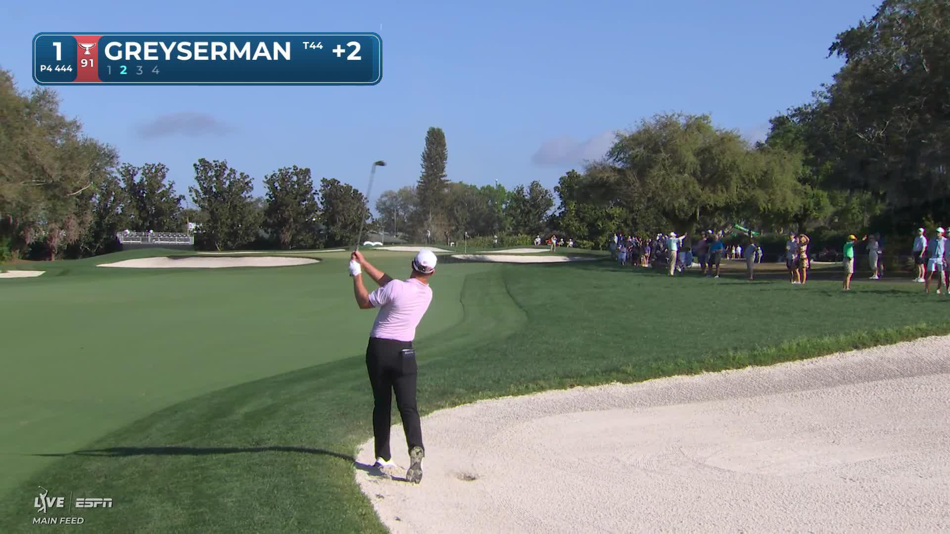 Max Greyserman hits 159-yard approach to 12 feet, sets up birdie at Arnold Palmer