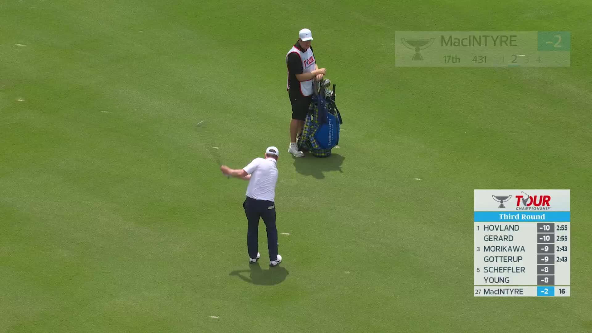 Robert MacIntyre's 100-yard approach sets up birdie on No. 17 at TOUR Championship