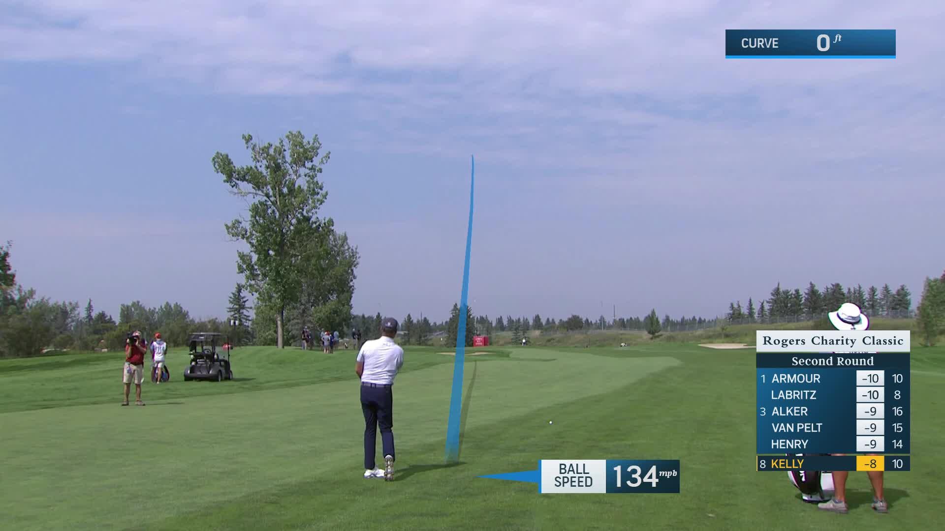 Jerry Kelly makes birdie on No. 11 at Rogers Charity Classic