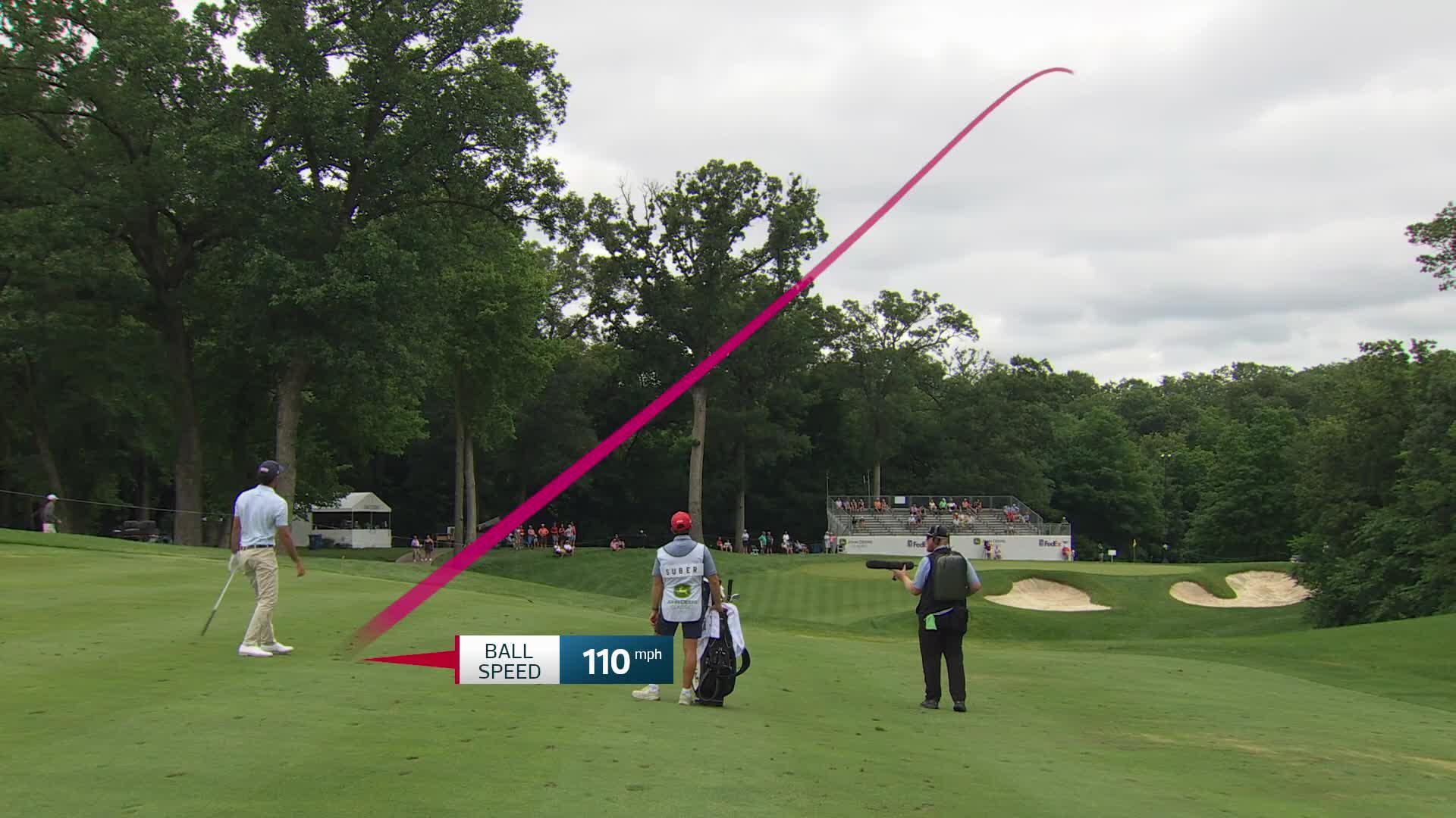 Jackson Suber's 152-yard approach sets up birdie on No. 5 at John Deere