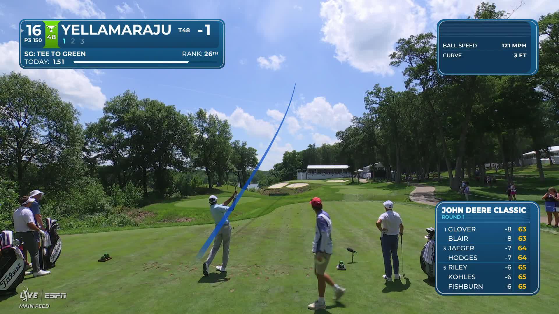 Sudarshan Yellamaraju sinks 27-foot birdie putt on No. 16 at John Deere