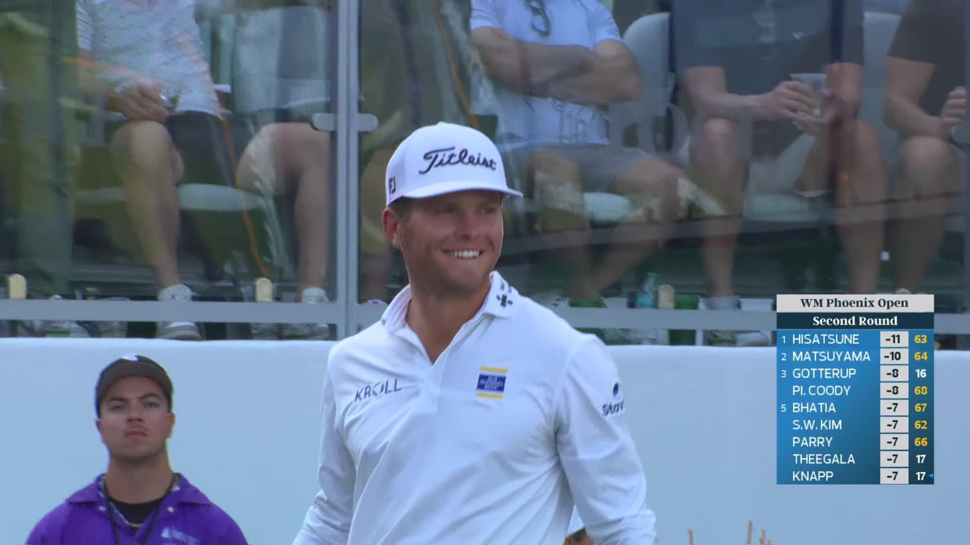 Michael Brennan hits 168-yard tee shot to 13 feet, makes birdie on No. 16 at WM Phoenix Open