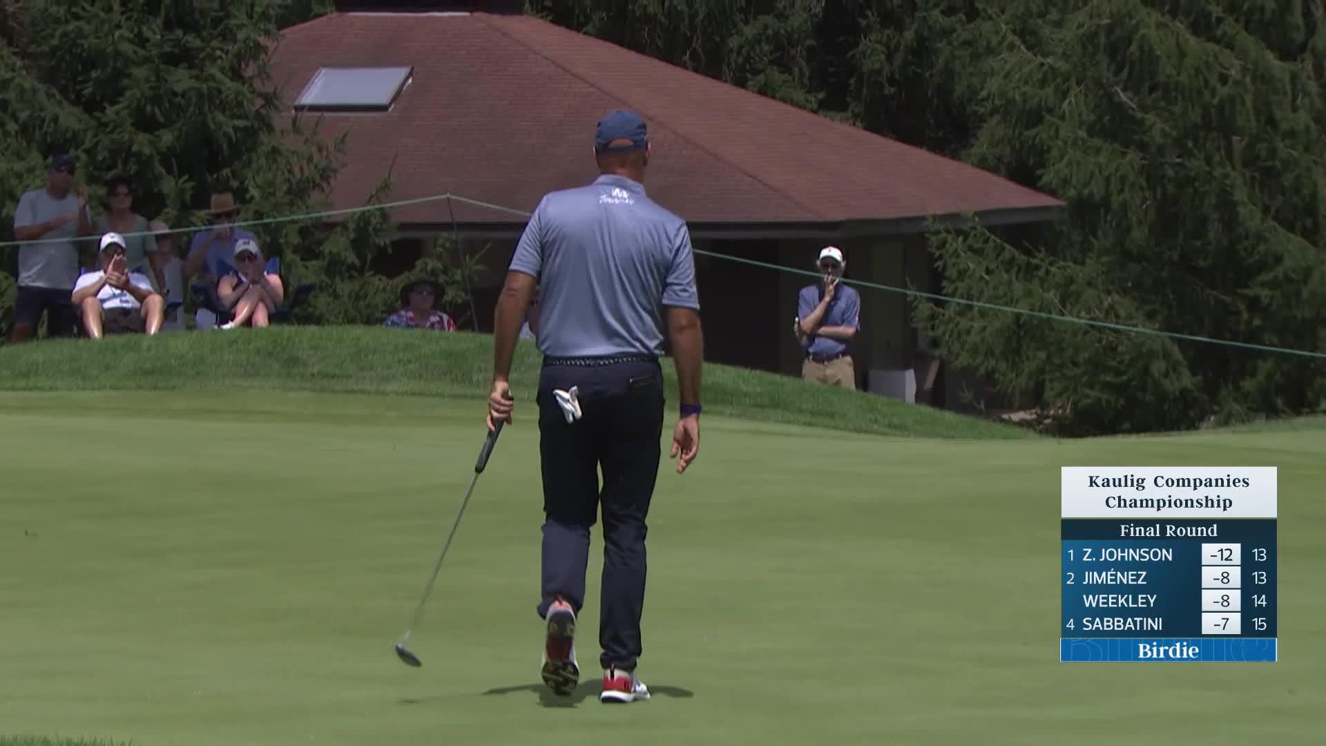 Stewart Cink makes birdie on No. 15 at Kaulig Companies Championship