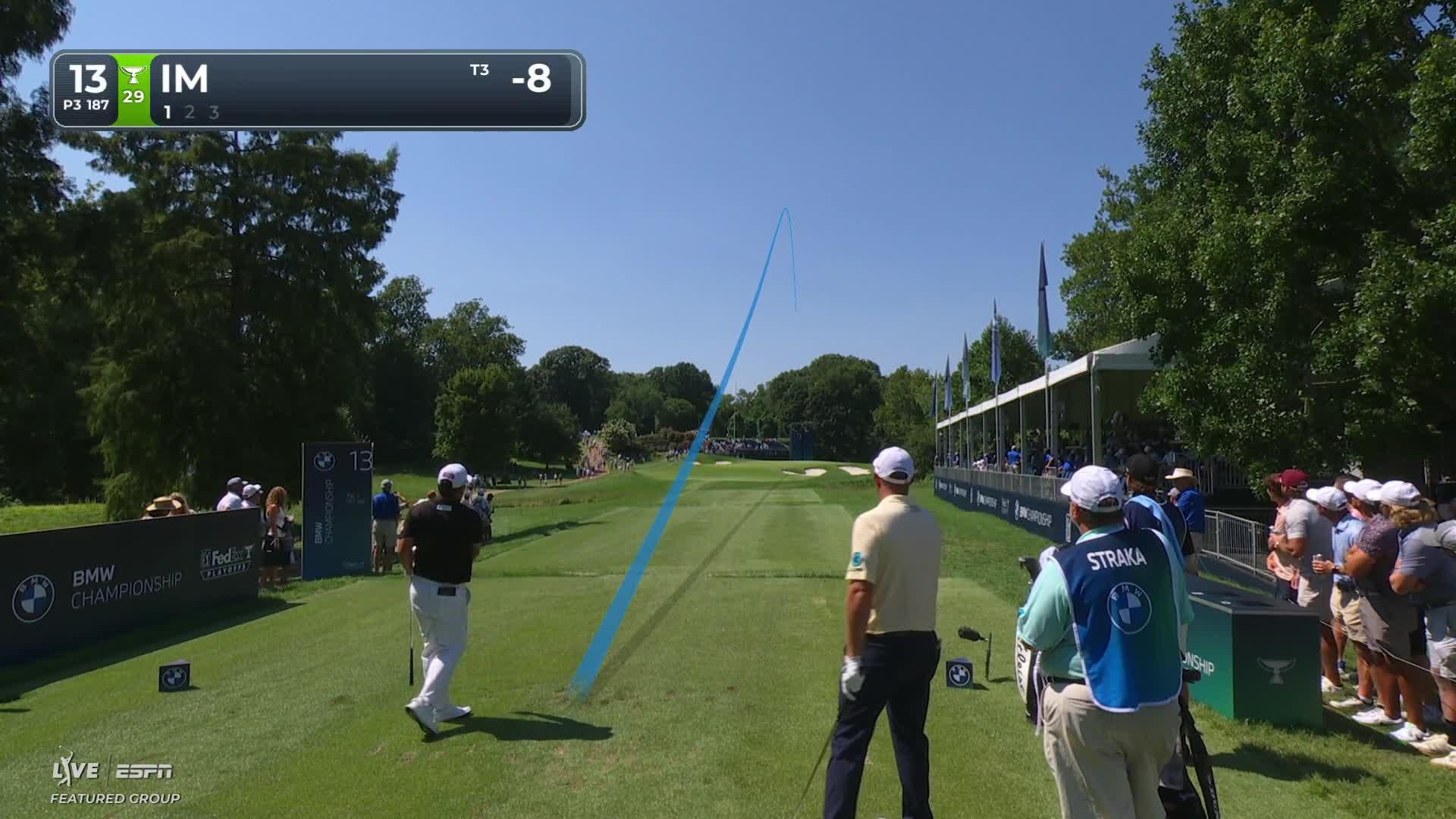 Sungjae Im hits tee shot to 5 feet, sets up birdie on No. 13 at BMW Championship