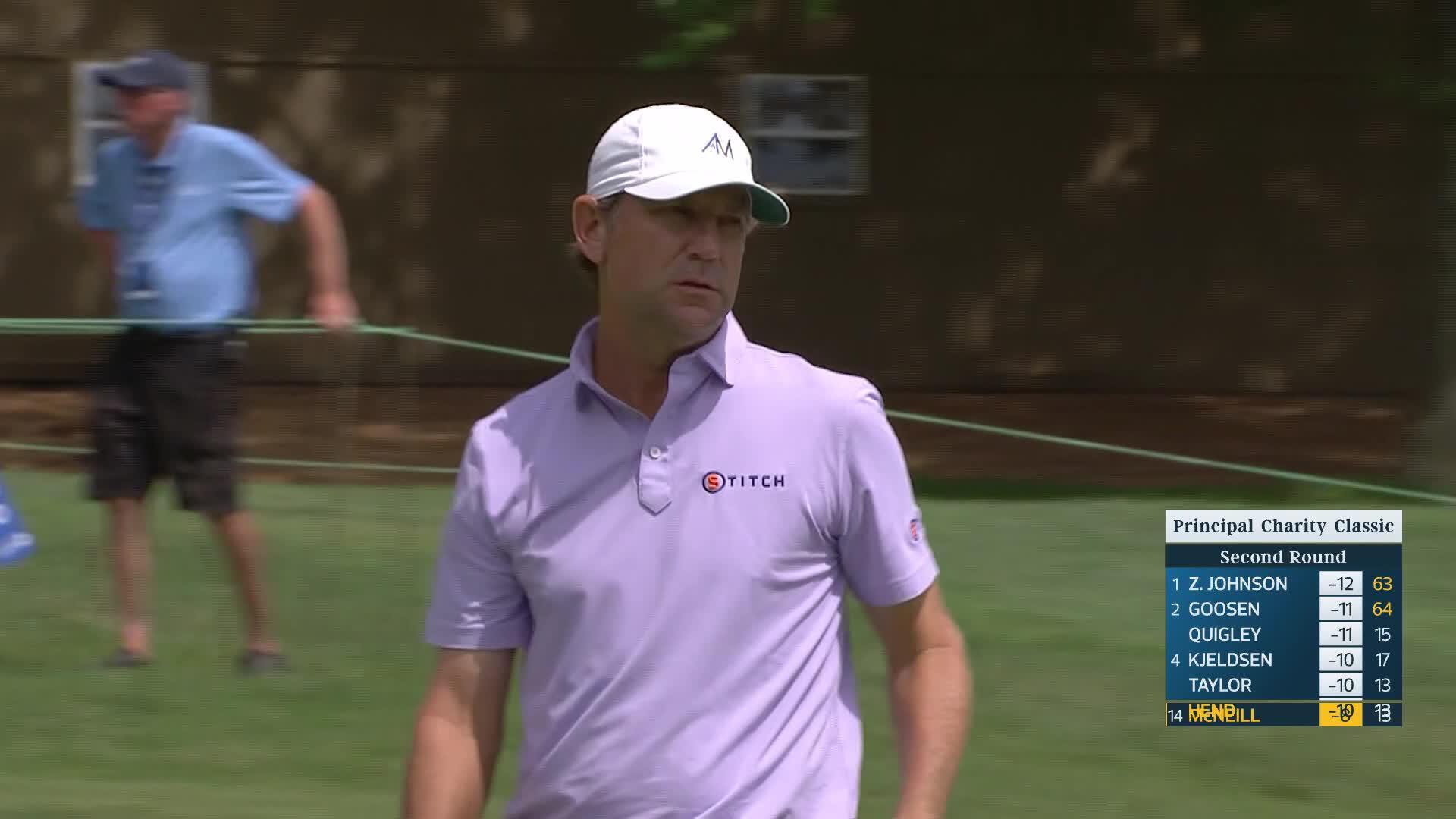 George McNeill makes birdie on No. 13 at Principal Charity Classic