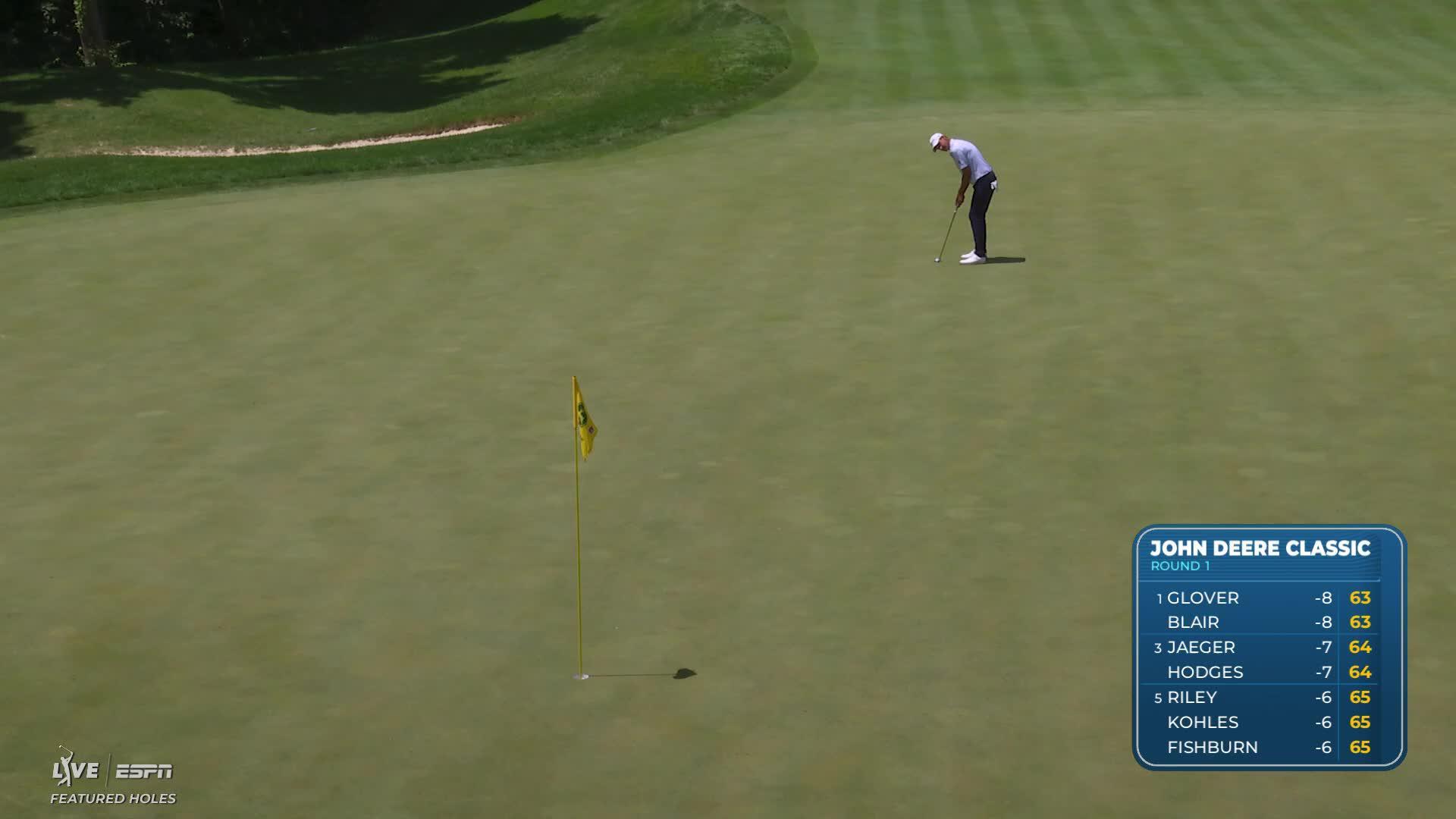 Mac Meissner drains 53-foot birdie putt on No. 12 at John Deere