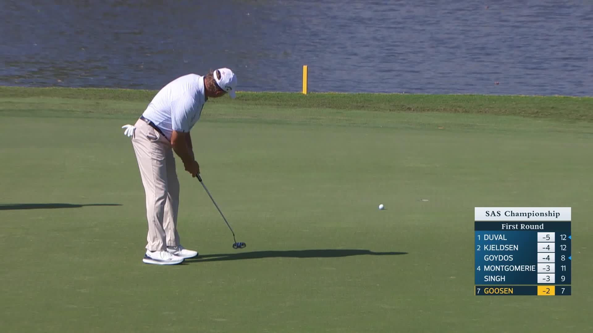 Retief Goosen makes birdie on No. 8 at SAS Championship