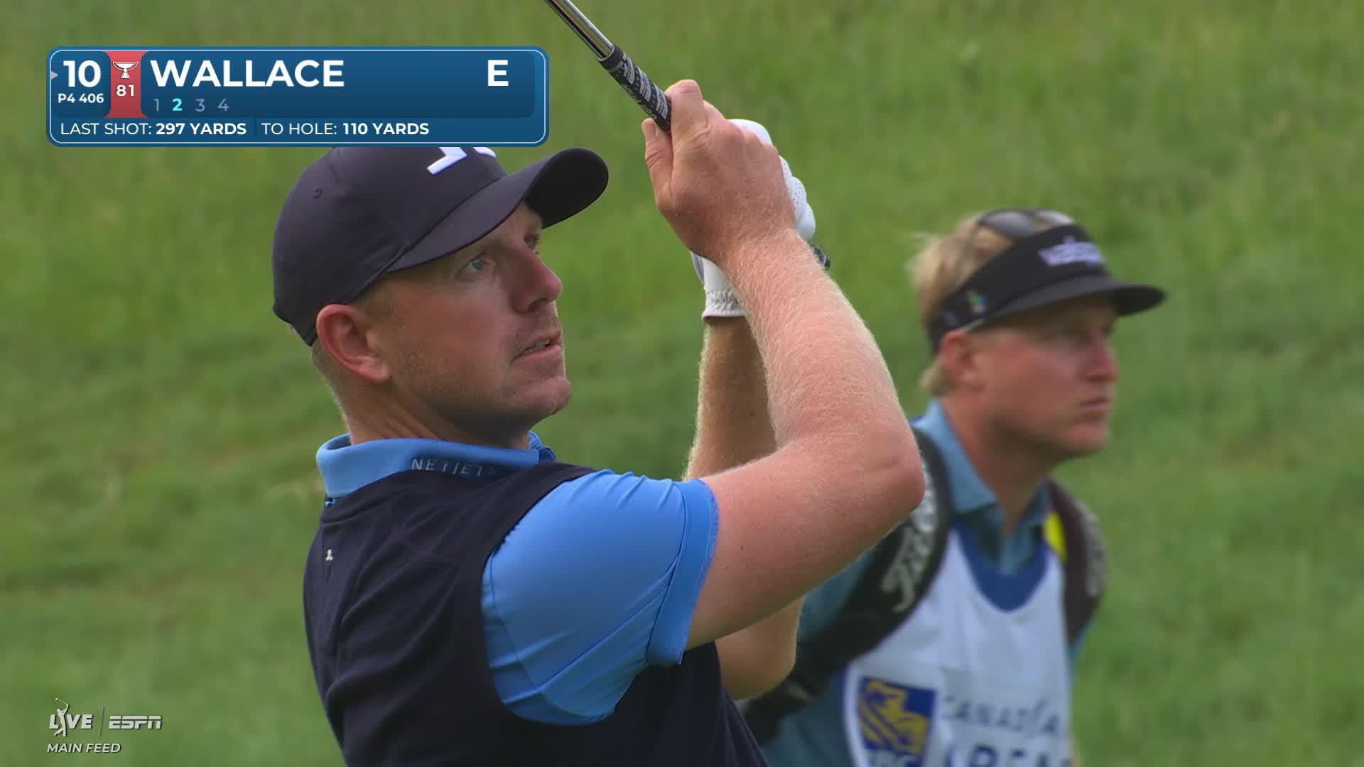 Matt Wallace gets up-and-down from 111 yards for birdie on No. 10 at RBC Canadian