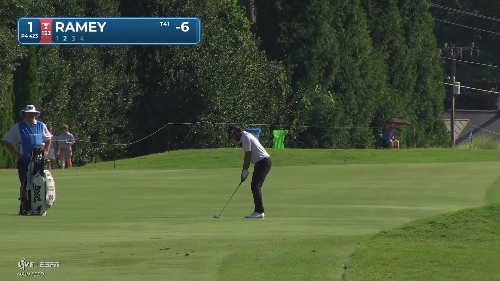 Chad Ramey's 177-yard approach sets up birdie on No. 1 at Wyndham