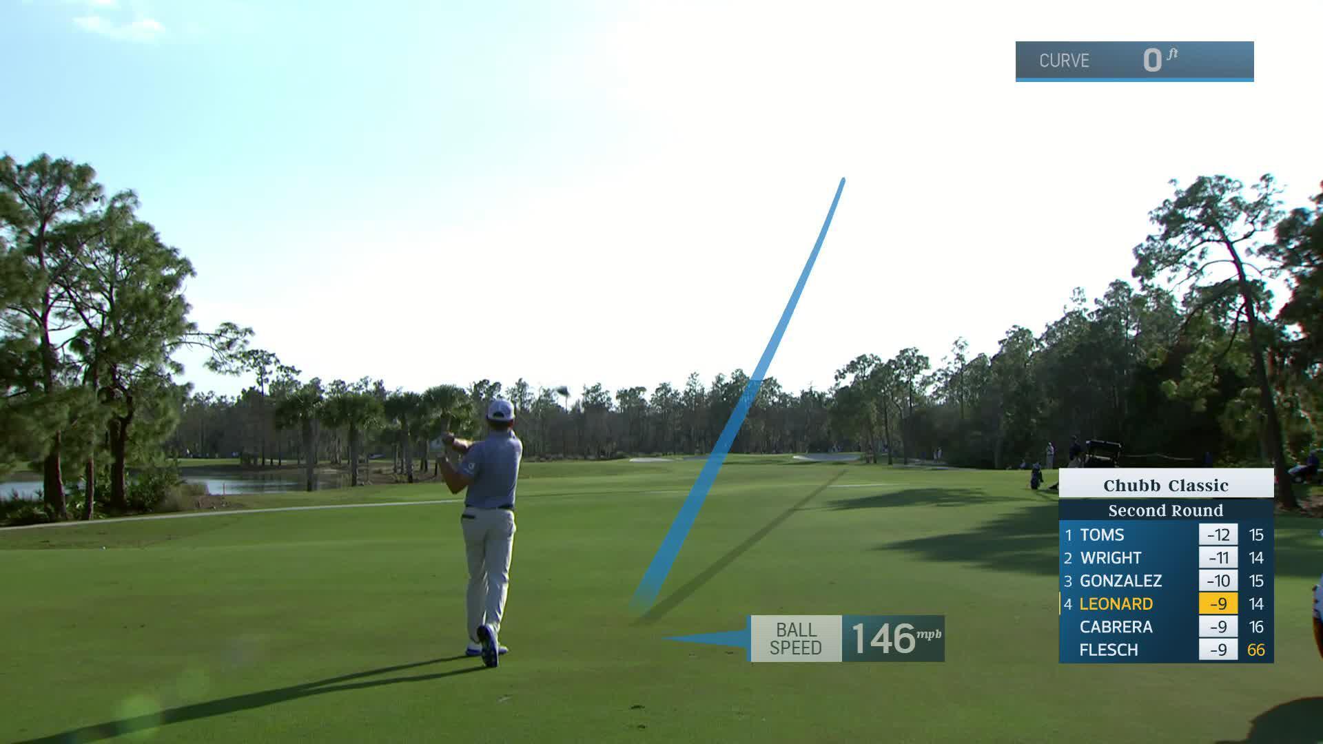 Justin Leonard makes birdie on No. 15 at Chubb Classic