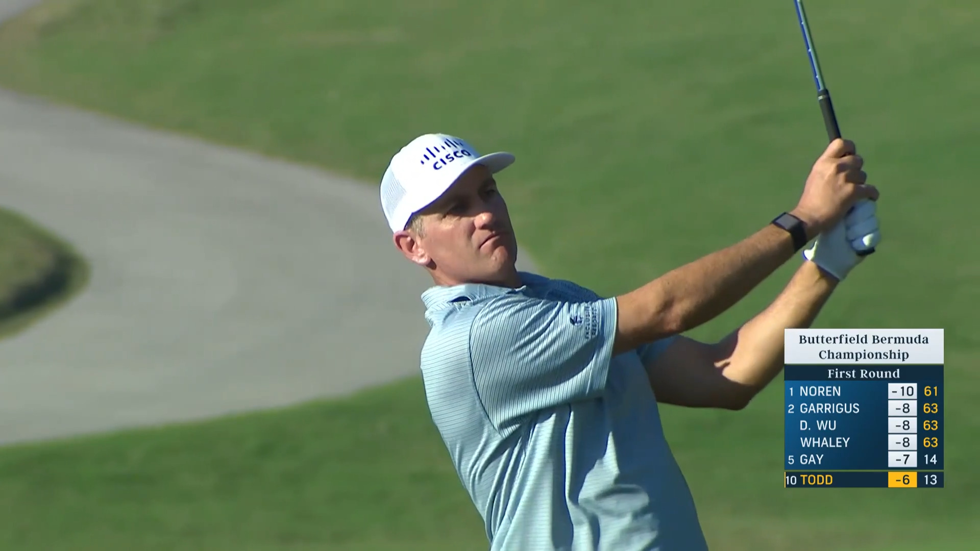 Brendon Todd uses nice approach to set up birdie at Butterfield Bermuda