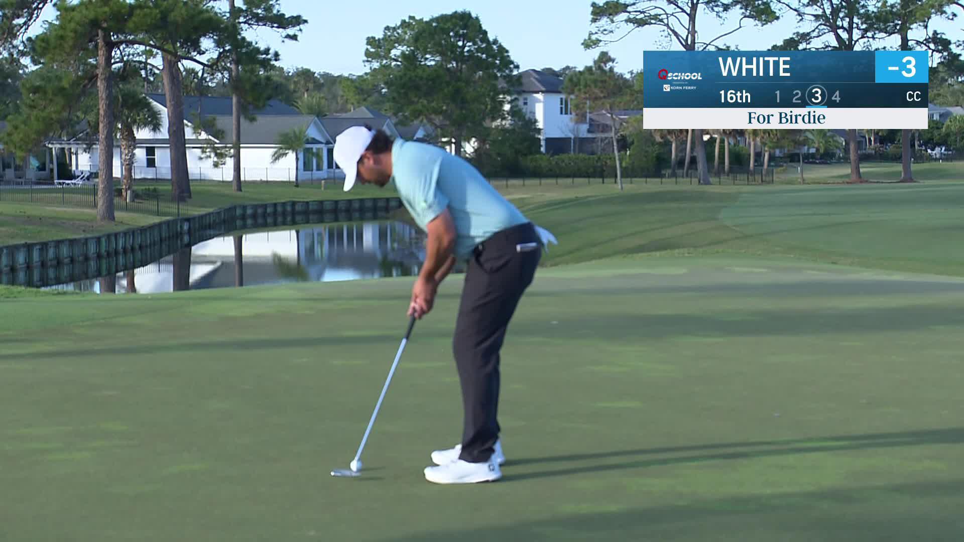 Brett White makes birdie putt on No. 16 at PGA TOUR Q-School