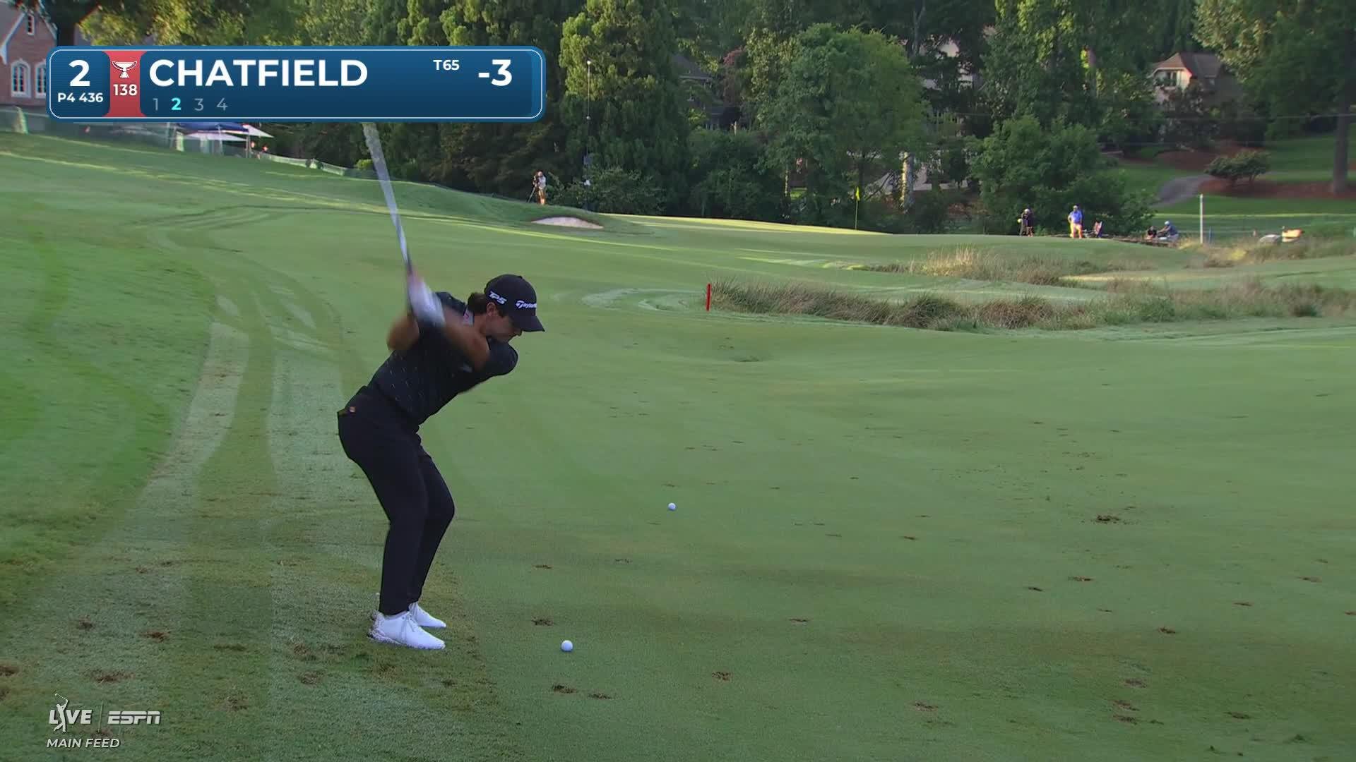 Davis Chatfield's 153-yard approach sets up birdie on No. 2 at Wyndham