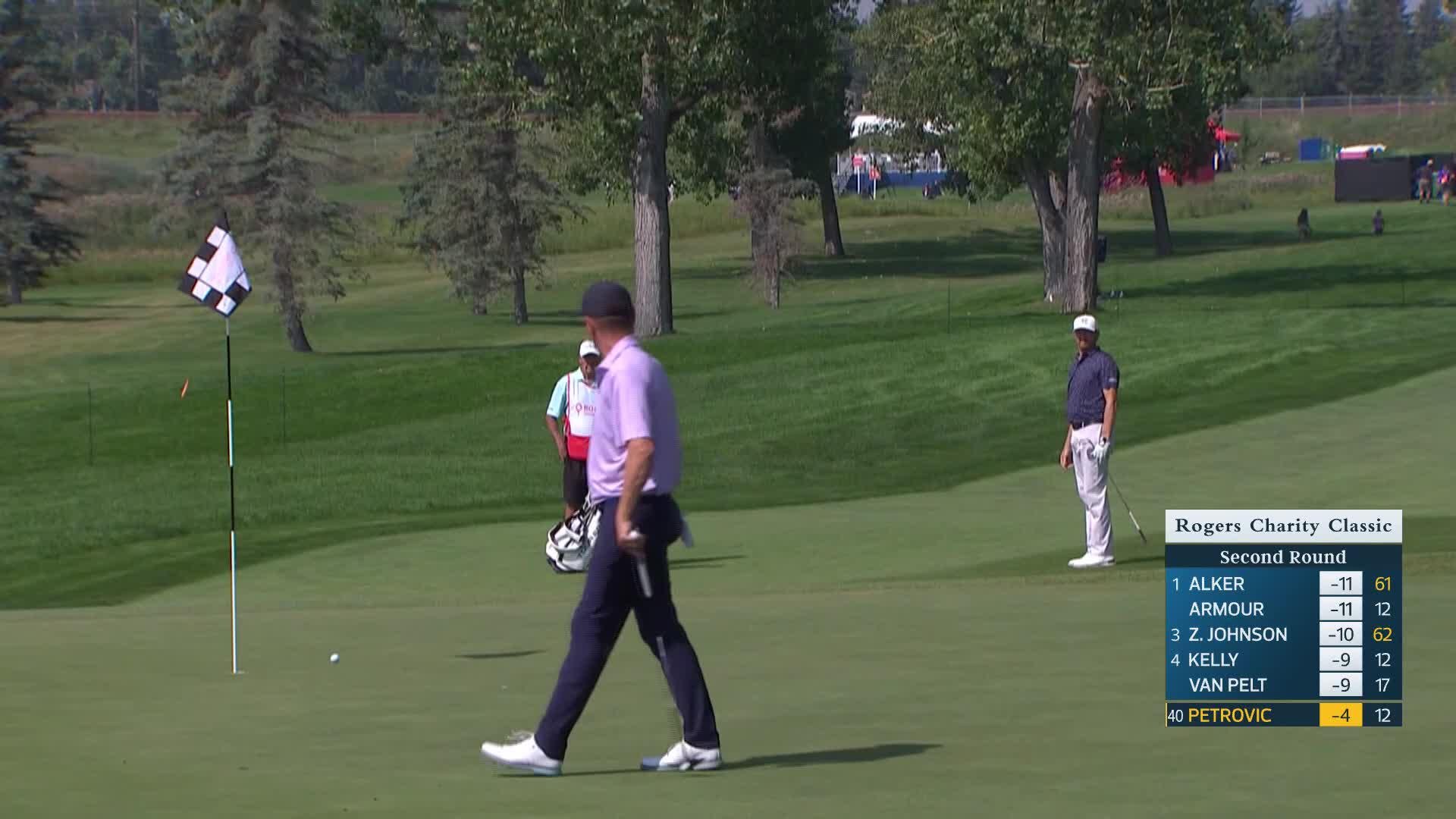 Tim Petrovic holes out for birdie on No. 13 at Rogers Charity Classic