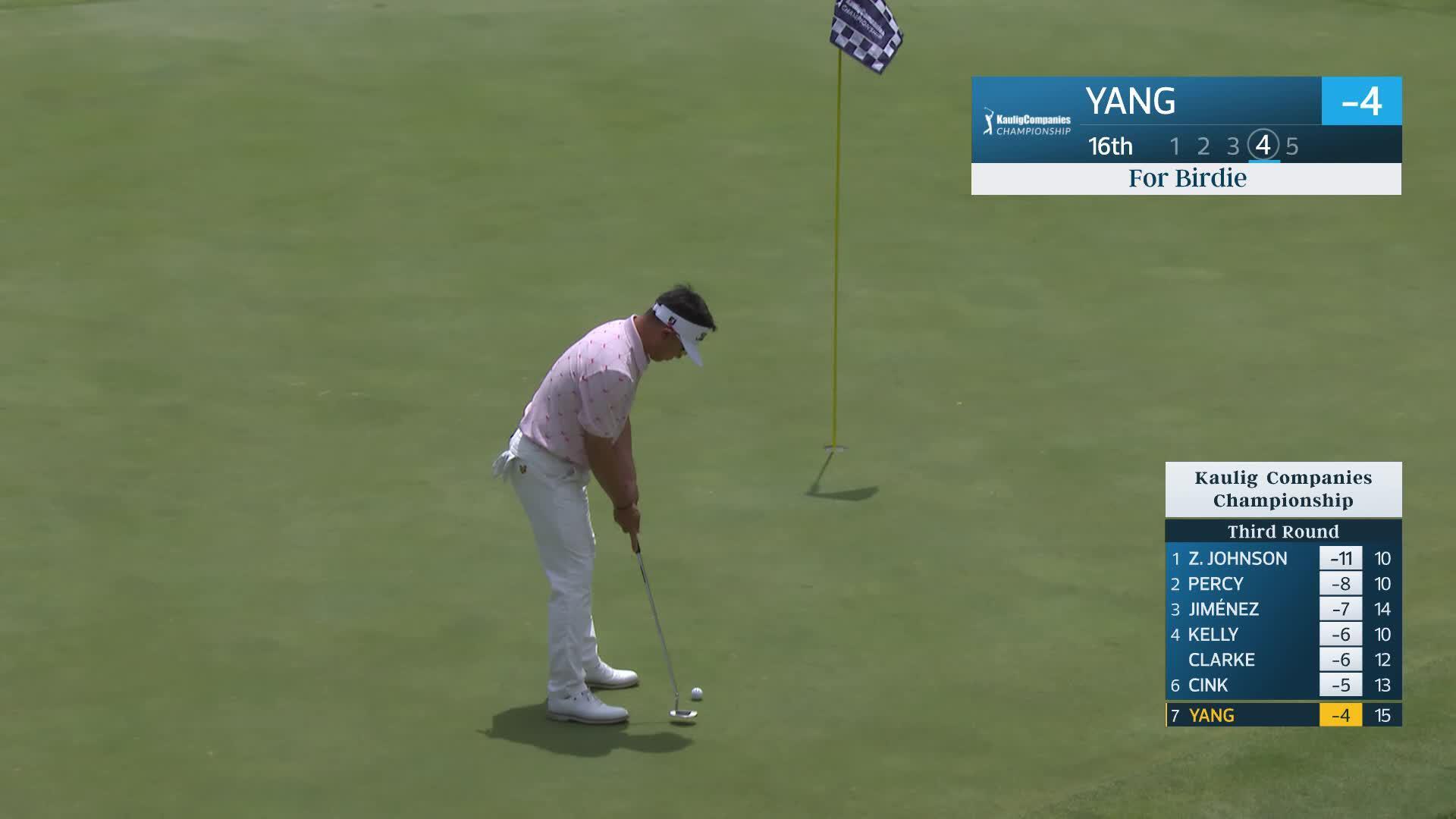 Y.E. Yang makes birdie on No. 16 at Kaulig Companies Championship