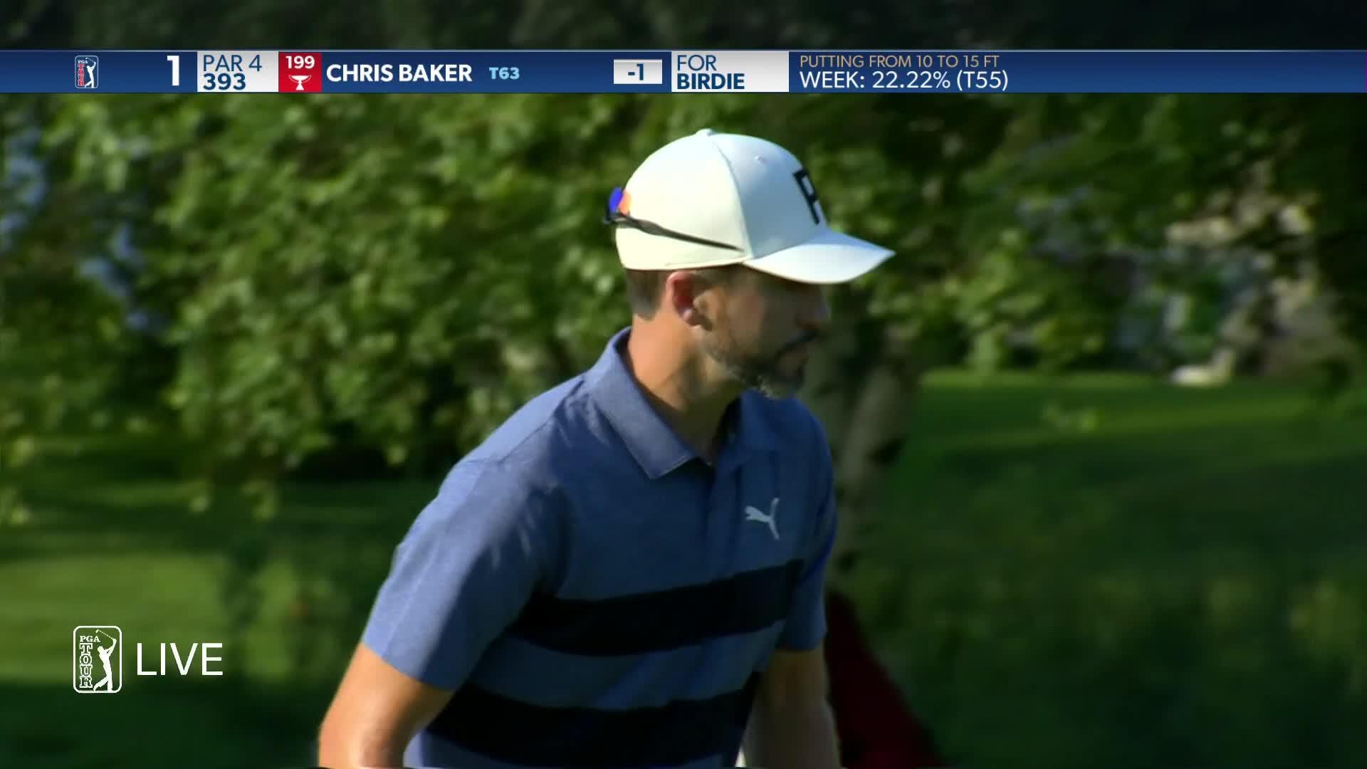 Chris Baker uses nice approach to set up birdie at 3M Open