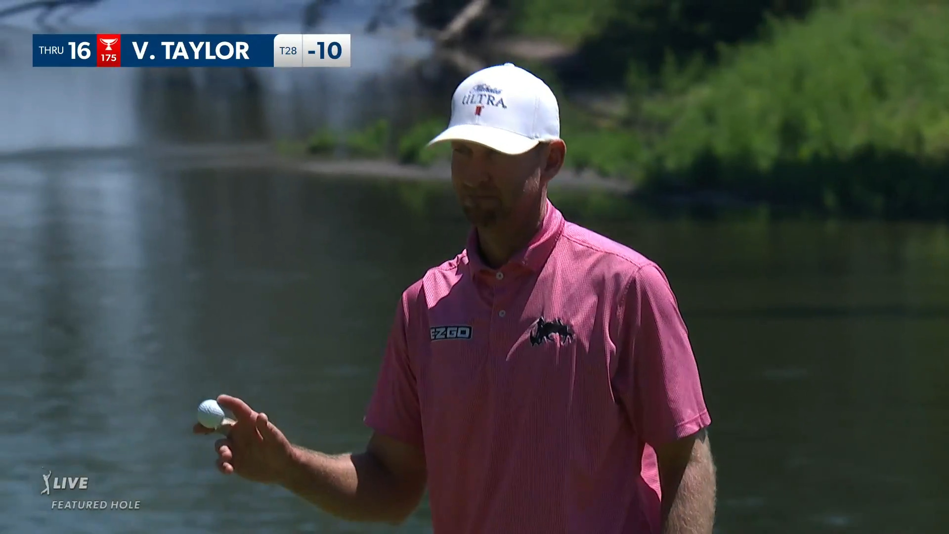Vaughn Taylor's nice tee shot leads to birdie on No. 16 at John Deere