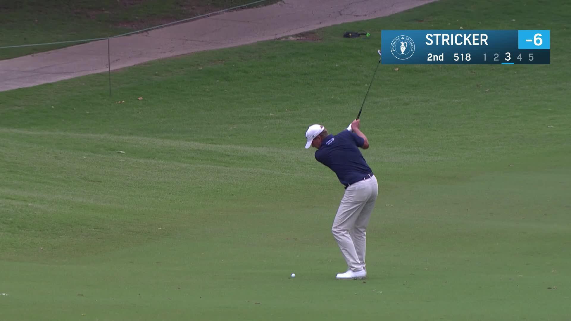 Steve Stricker makes birdie on No. 2 at Regions Tradition