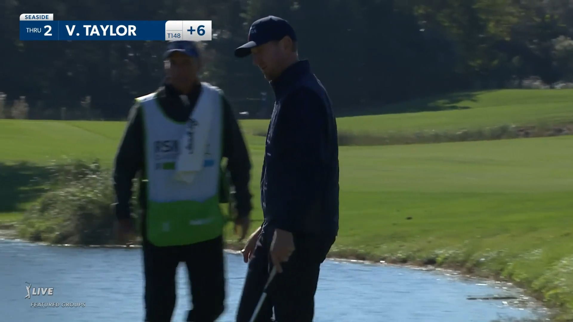 Vaughn Taylor buries 17-foot birdie putt at The RSM Classic