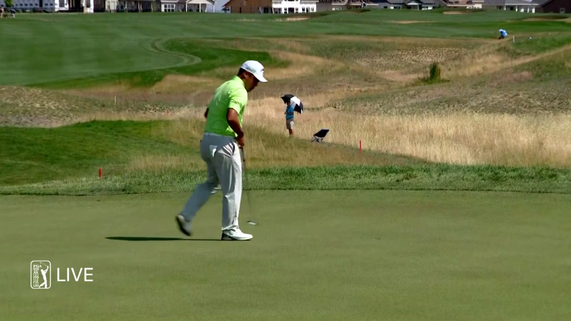 John Chin holes birdie putt at TPC Colorado
