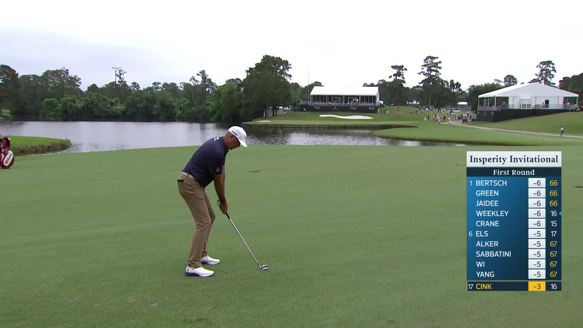 Stewart Cink makes birdie on No. 17 at Insperity Invitational