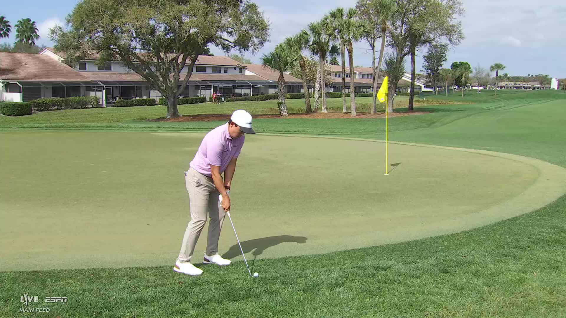 Dylan Wu sinks 24-foot birdie putt on No. 12 at Cognizant Classic