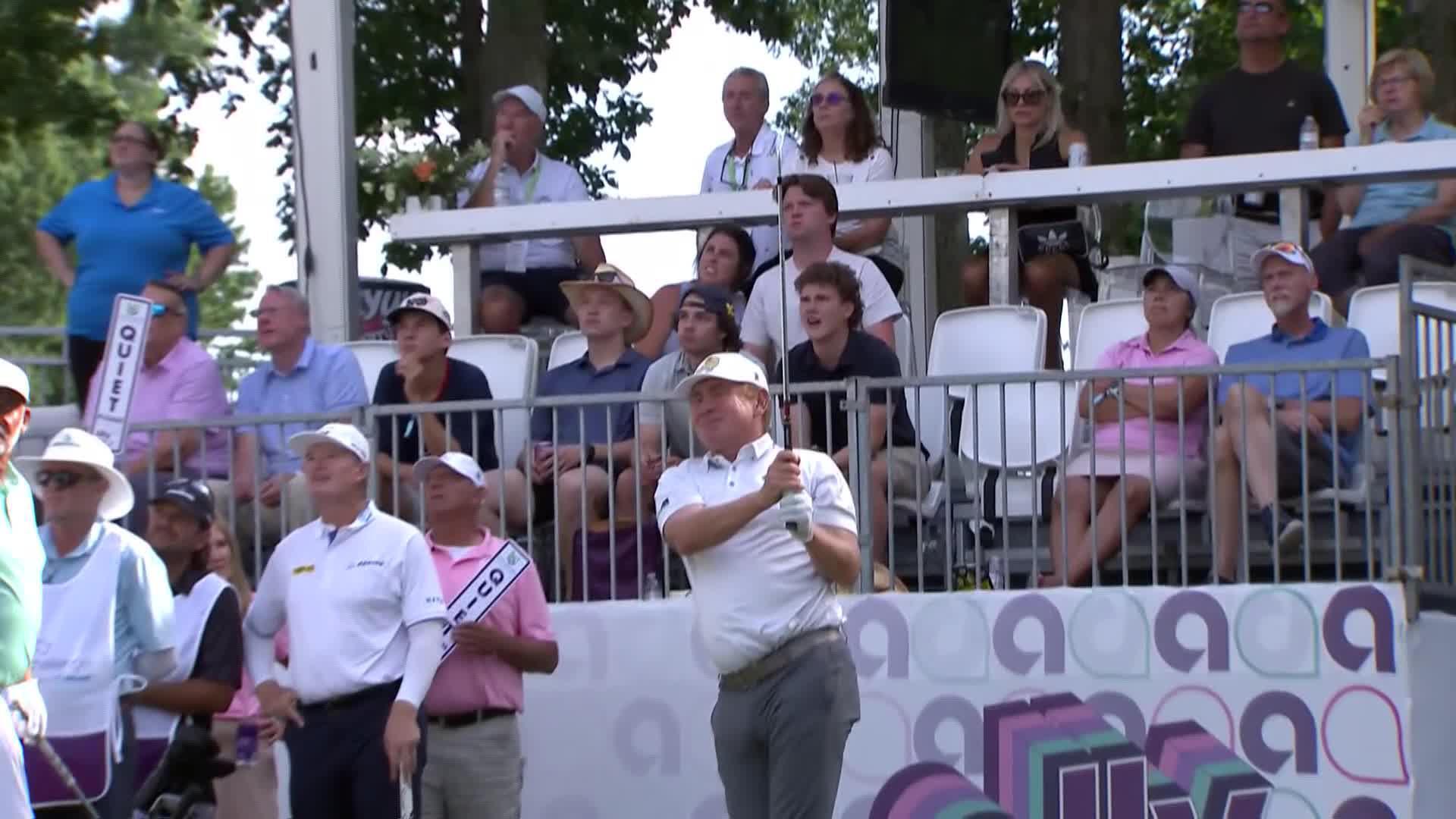 Steve Allan makes birdie on No. 17 at The Ally Challenge